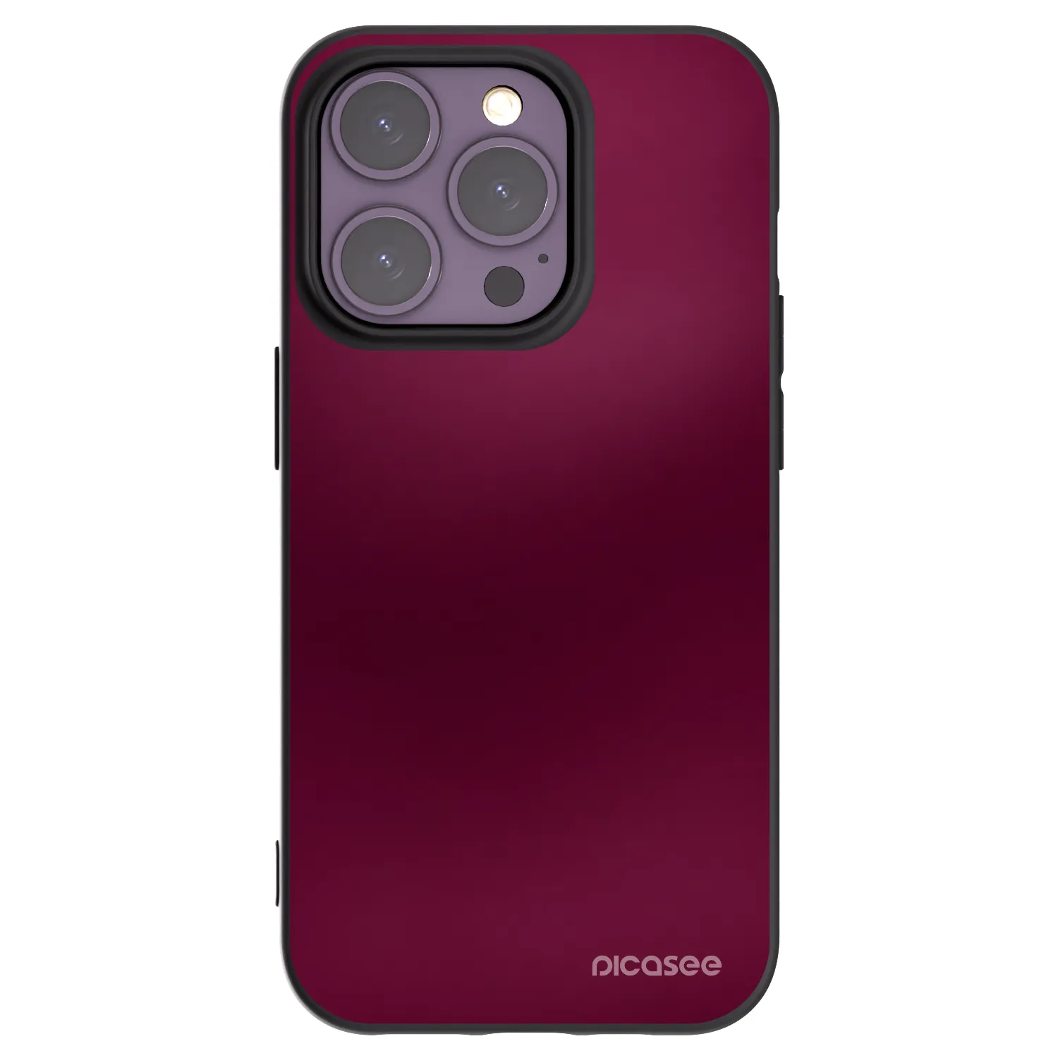 Picasee Μαύρη θήκη σιλικόνης για Apple iPhone 14 Pro - Velvet Bordeaux