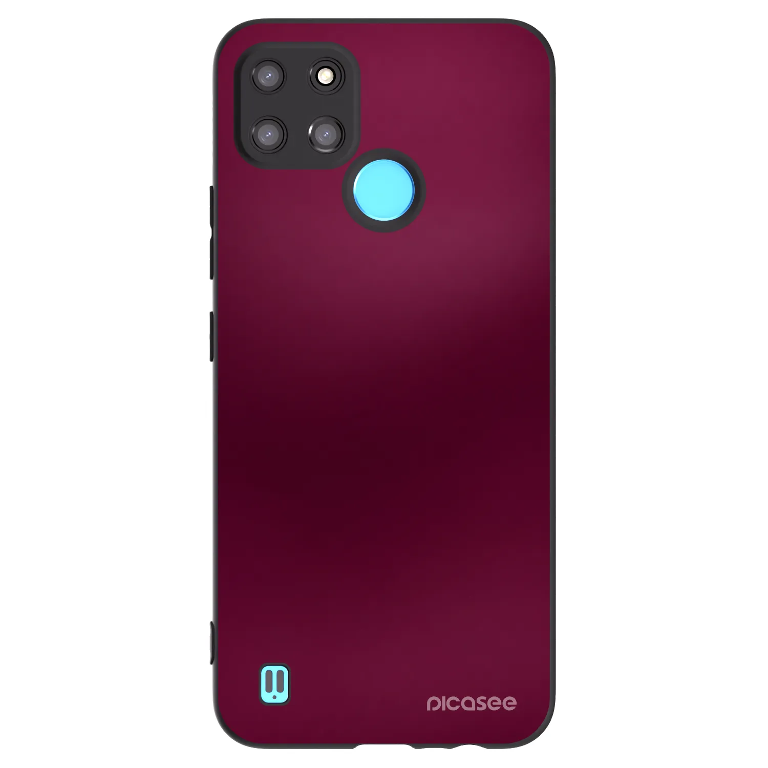 Picasee Μαύρη θήκη σιλικόνης για Realme C21Y - Velvet Bordeaux