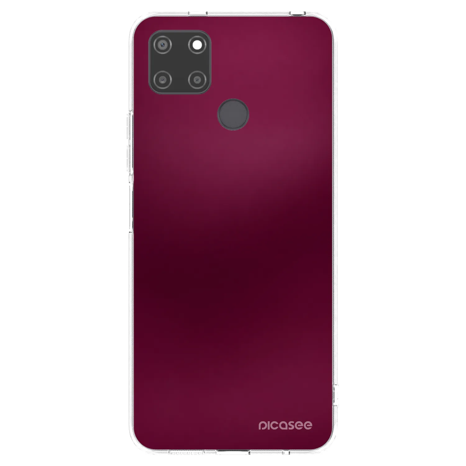 Picasee διαφανής θήκη σιλικόνης Realme C21Y - Velvet Bordeaux