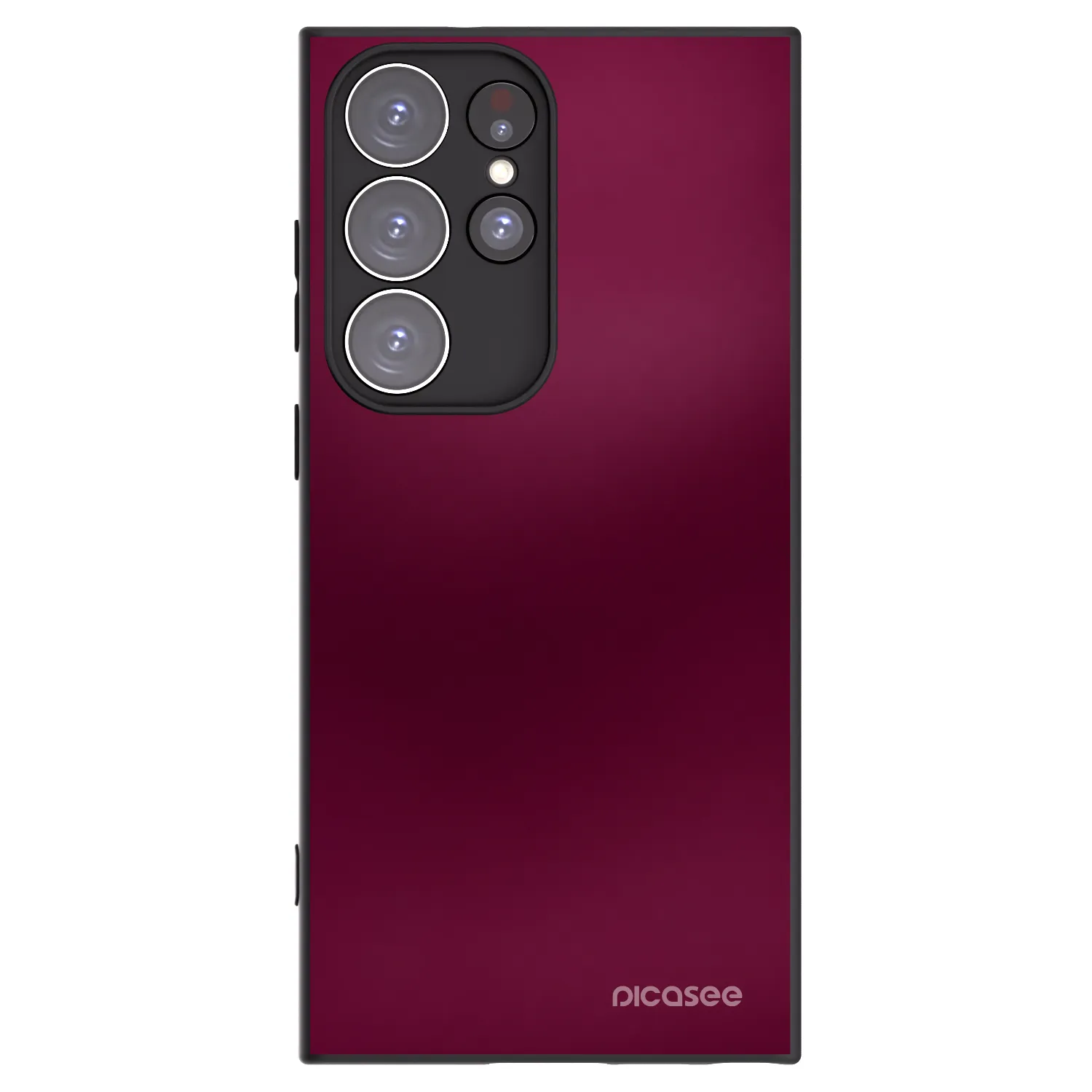 Picasee Μαύρη θήκη σιλικόνης για Samsung Galaxy S23 Ultra 5G - Velvet Bordeaux