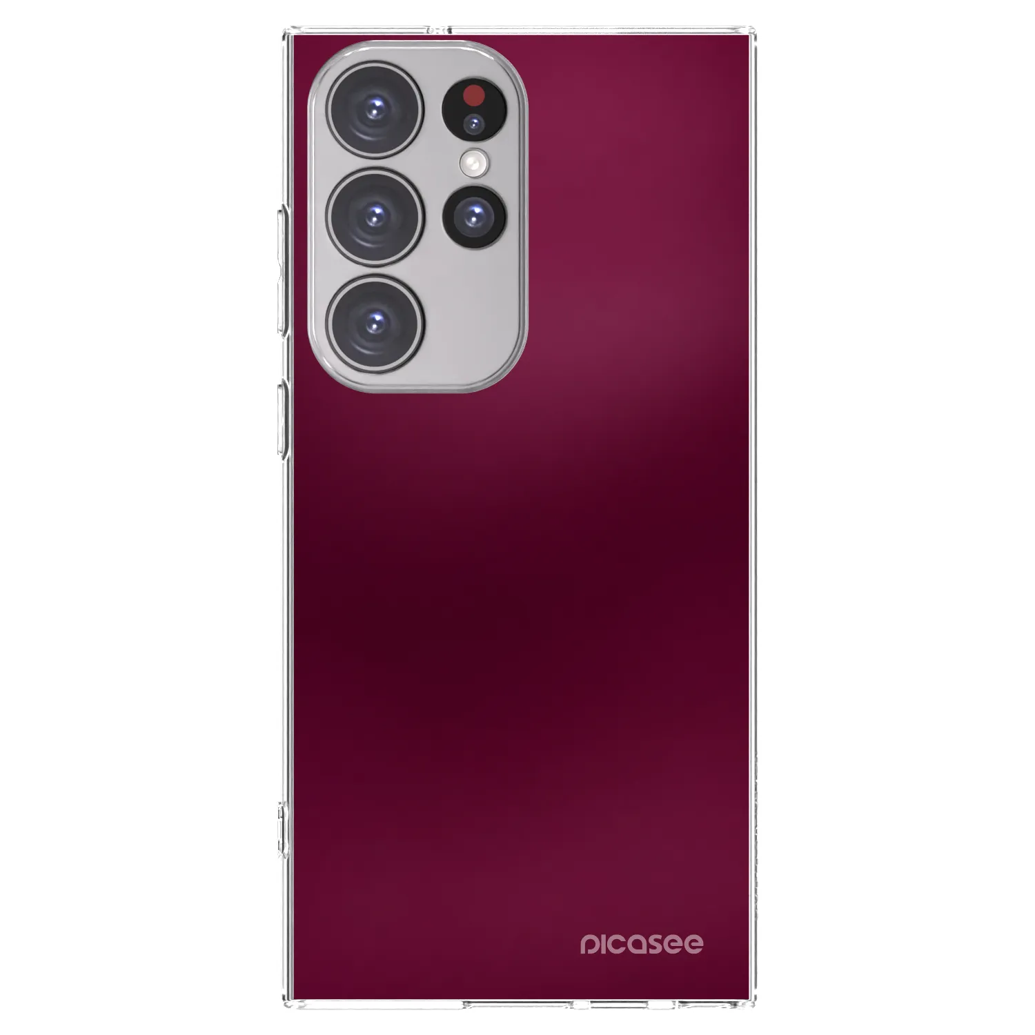 Picasee διαφανής θήκη σιλικόνης Samsung Galaxy S23 Ultra 5G - Velvet Bordeaux