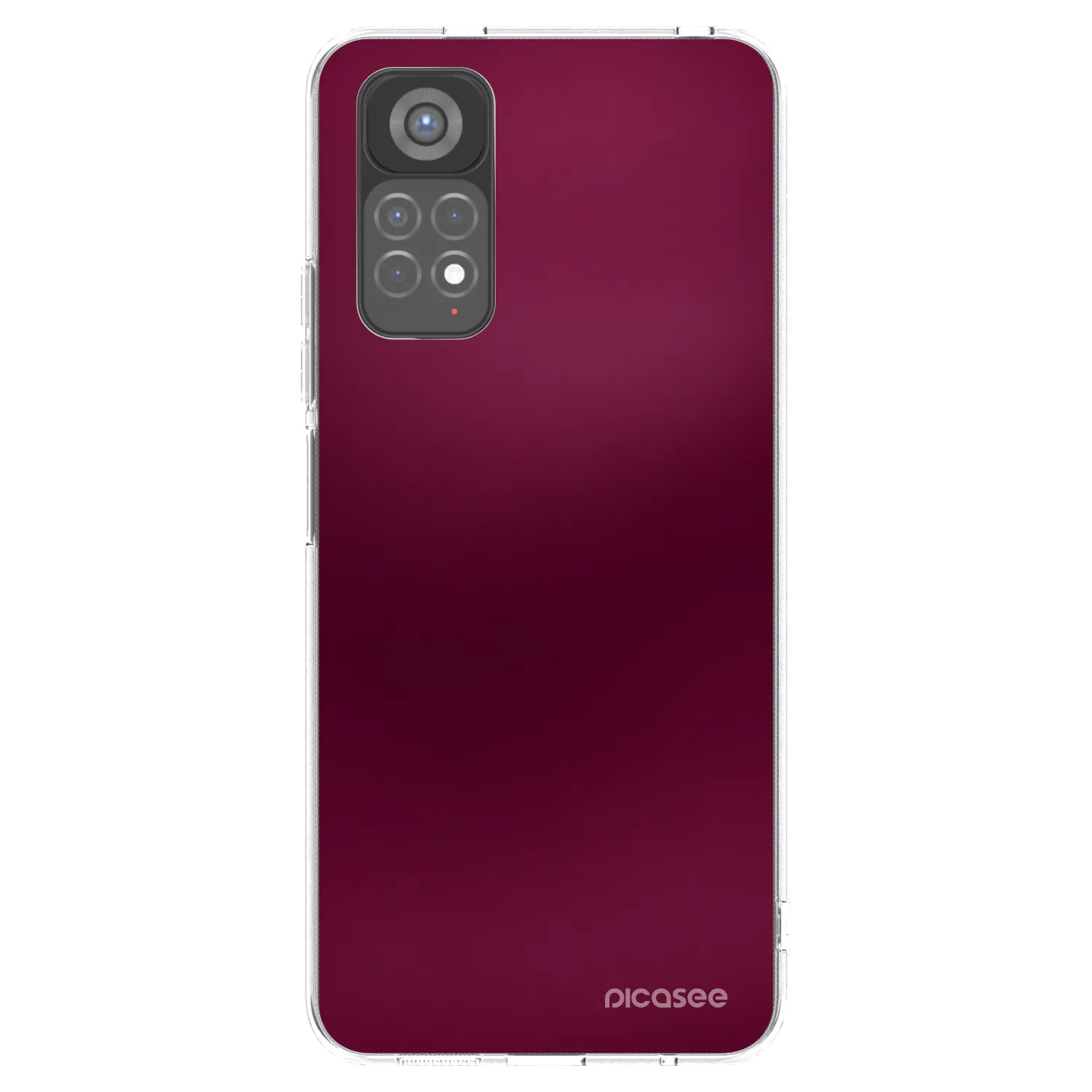Picasee διαφανής θήκη σιλικόνης Xiaomi Redmi Note 11S 5G - Velvet Bordeaux