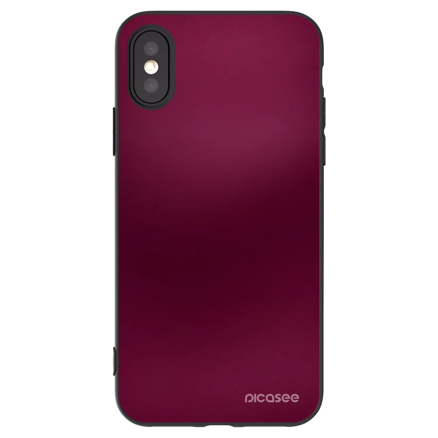 Picasee Μαύρη θήκη σιλικόνης για Apple iPhone X/XS - Velvet Bordeaux