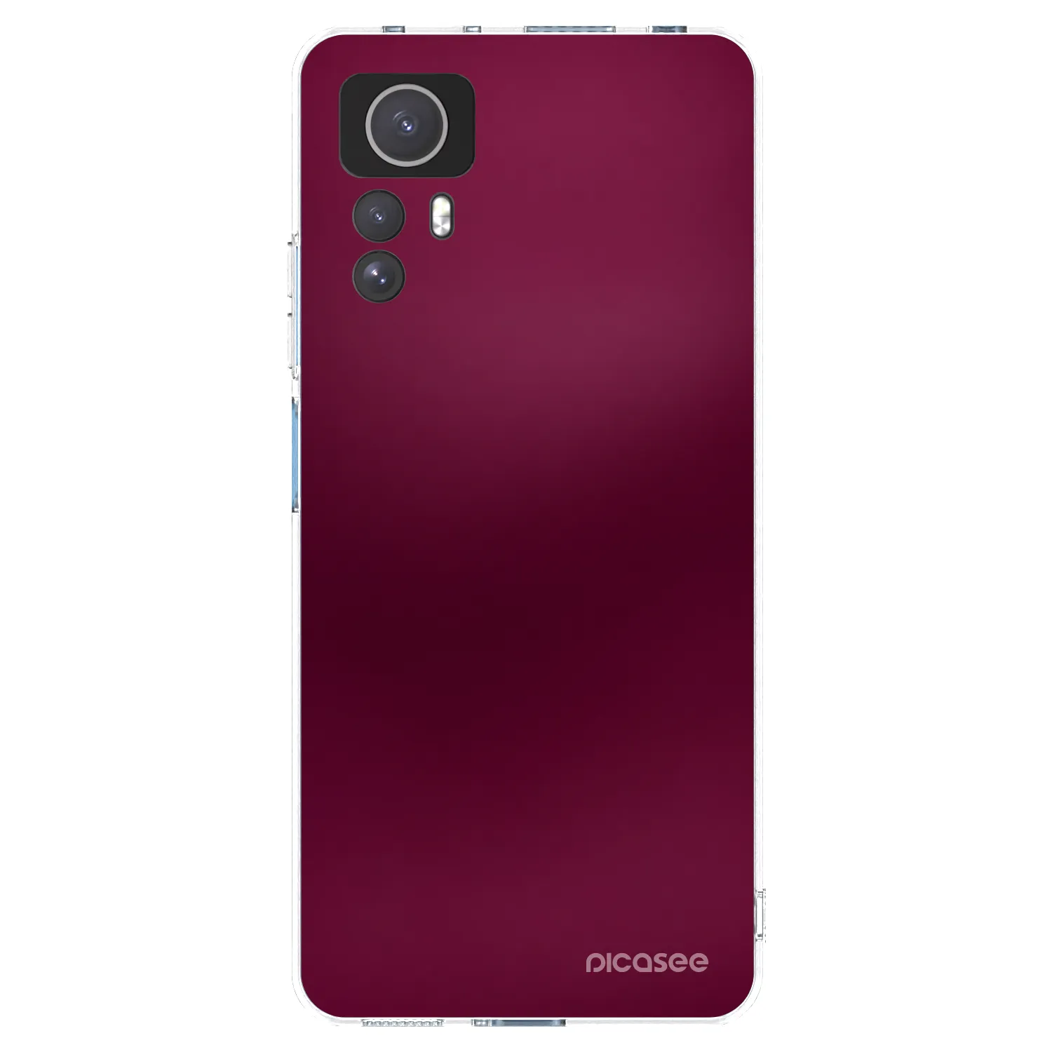 Picasee διαφανής θήκη σιλικόνης Xiaomi Redmi Note 12S - Velvet Bordeaux