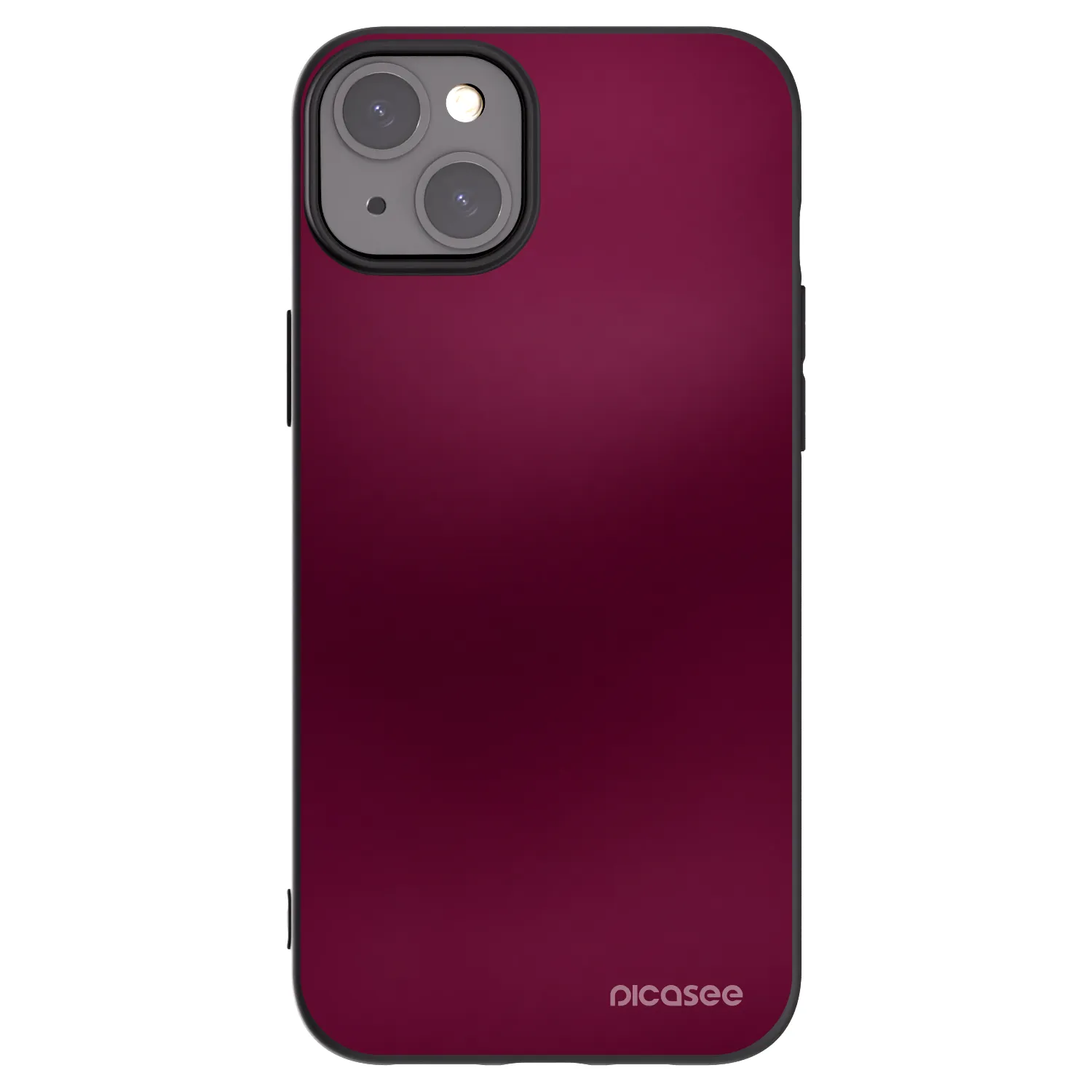 Picasee Μαύρη θήκη σιλικόνης για Apple iPhone 15 Plus - Velvet Bordeaux
