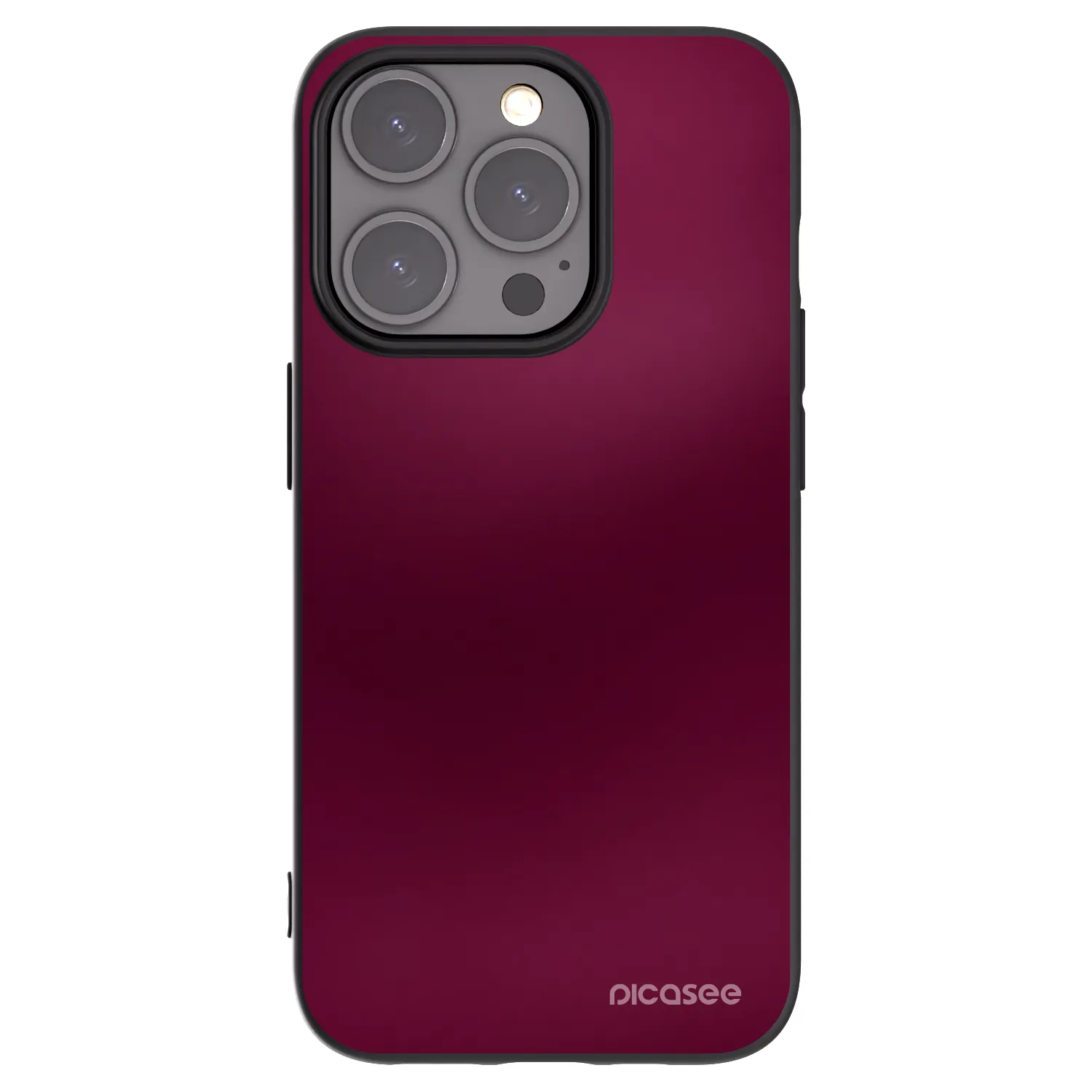 Picasee Μαύρη θήκη σιλικόνης για Apple iPhone 15 Pro - Velvet Bordeaux