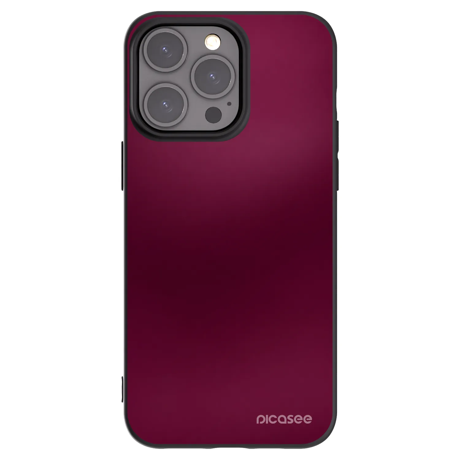 Picasee Μαύρη θήκη σιλικόνης για Apple iPhone 15 Pro Max - Velvet Bordeaux