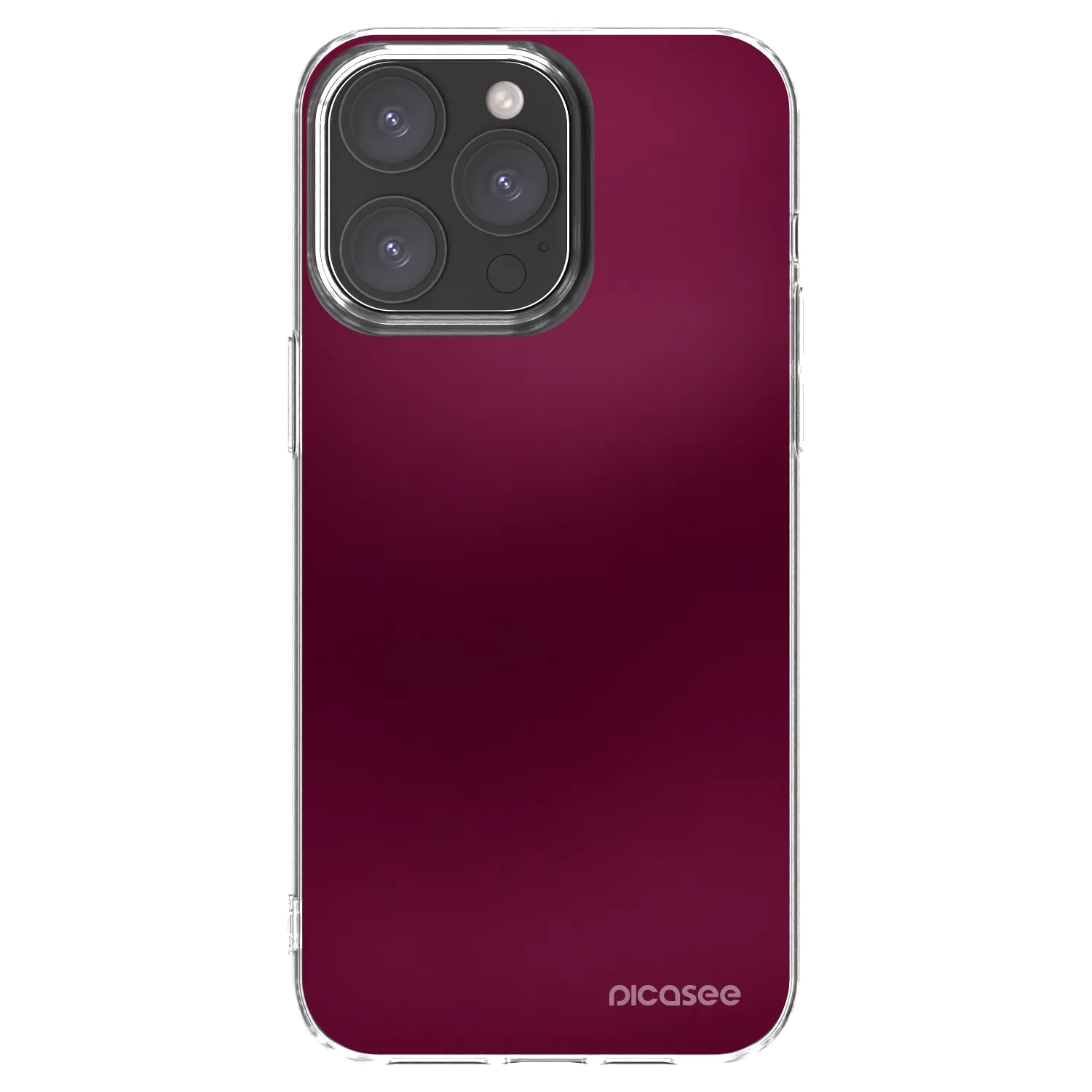 Picasee διαφανής θήκη σιλικόνης Apple iPhone 15 Pro Max - Velvet Bordeaux
