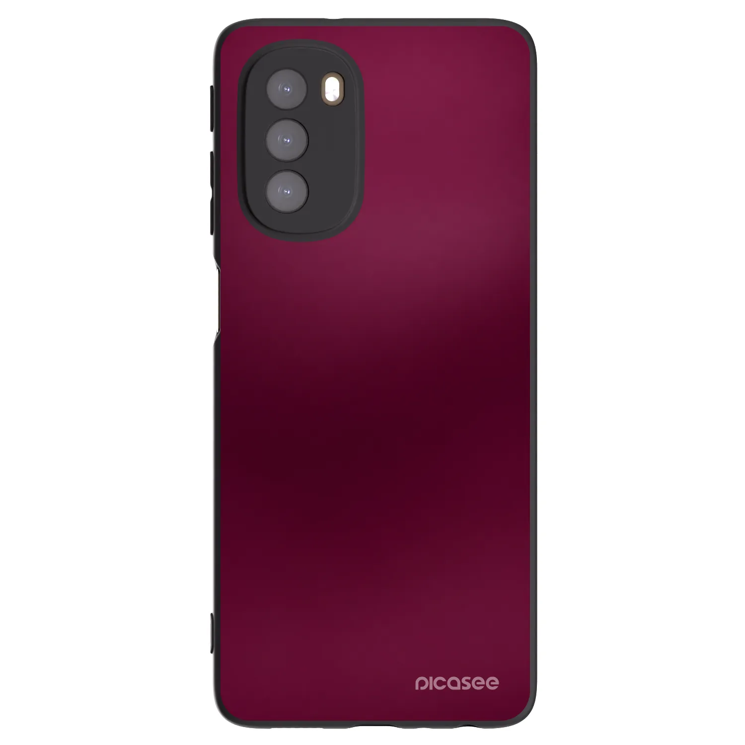 Picasee Μαύρη θήκη σιλικόνης για Motorola Moto G51 - Velvet Bordeaux