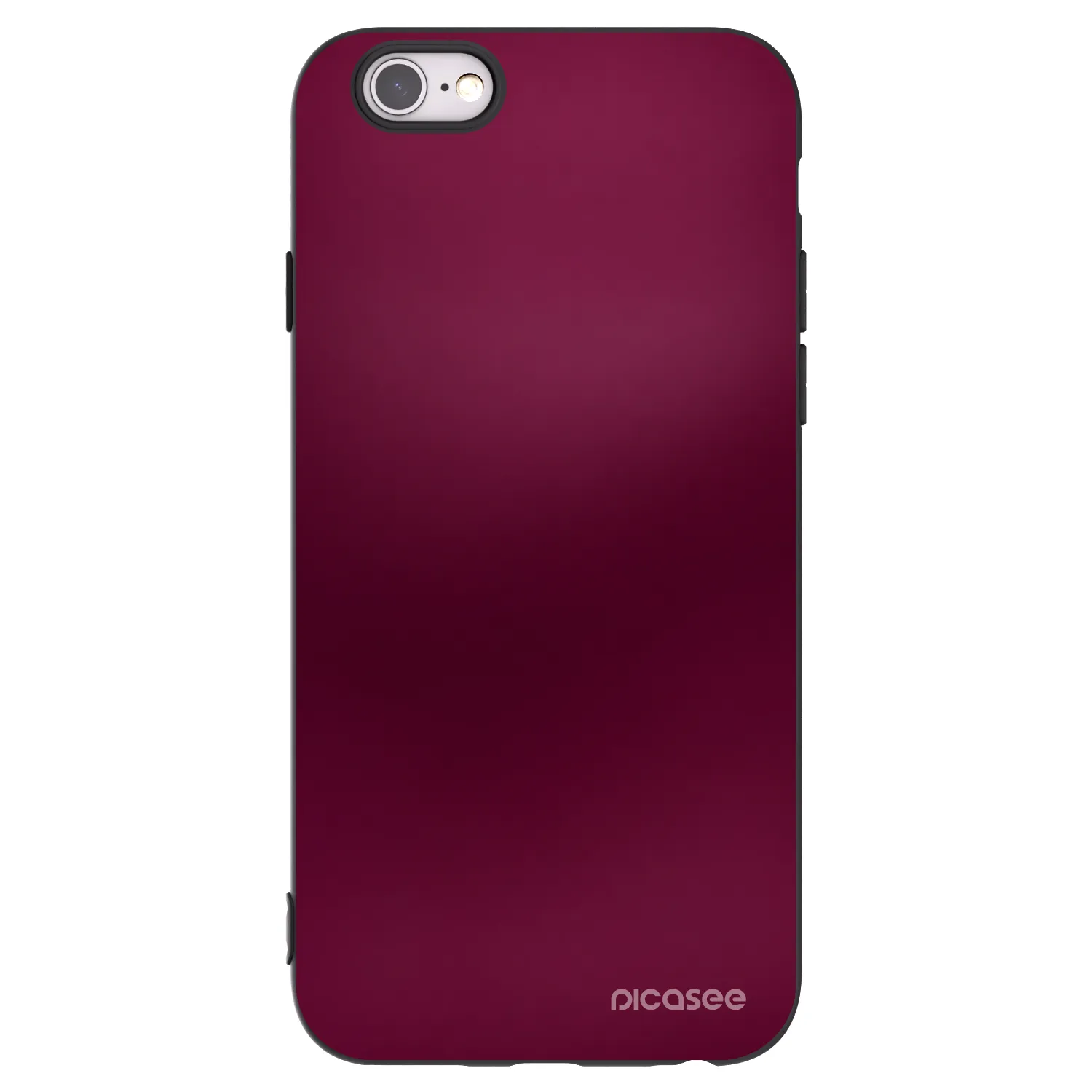 Picasee Μαύρη θήκη σιλικόνης για Apple iPhone 6/6S - Velvet Bordeaux