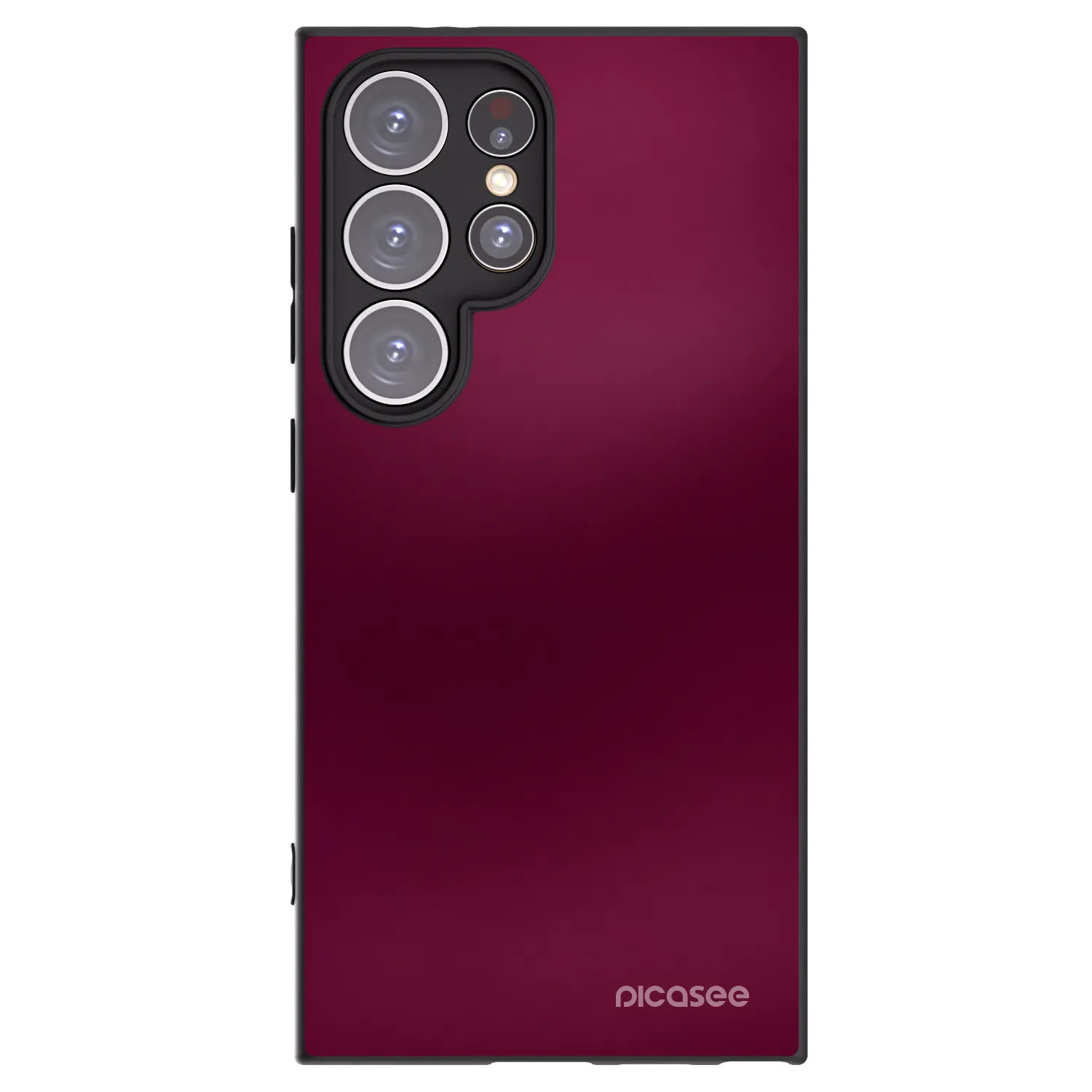 Picasee Μαύρη θήκη σιλικόνης για Samsung Galaxy S24 Ultra S928B 5G - Velvet Bordeaux