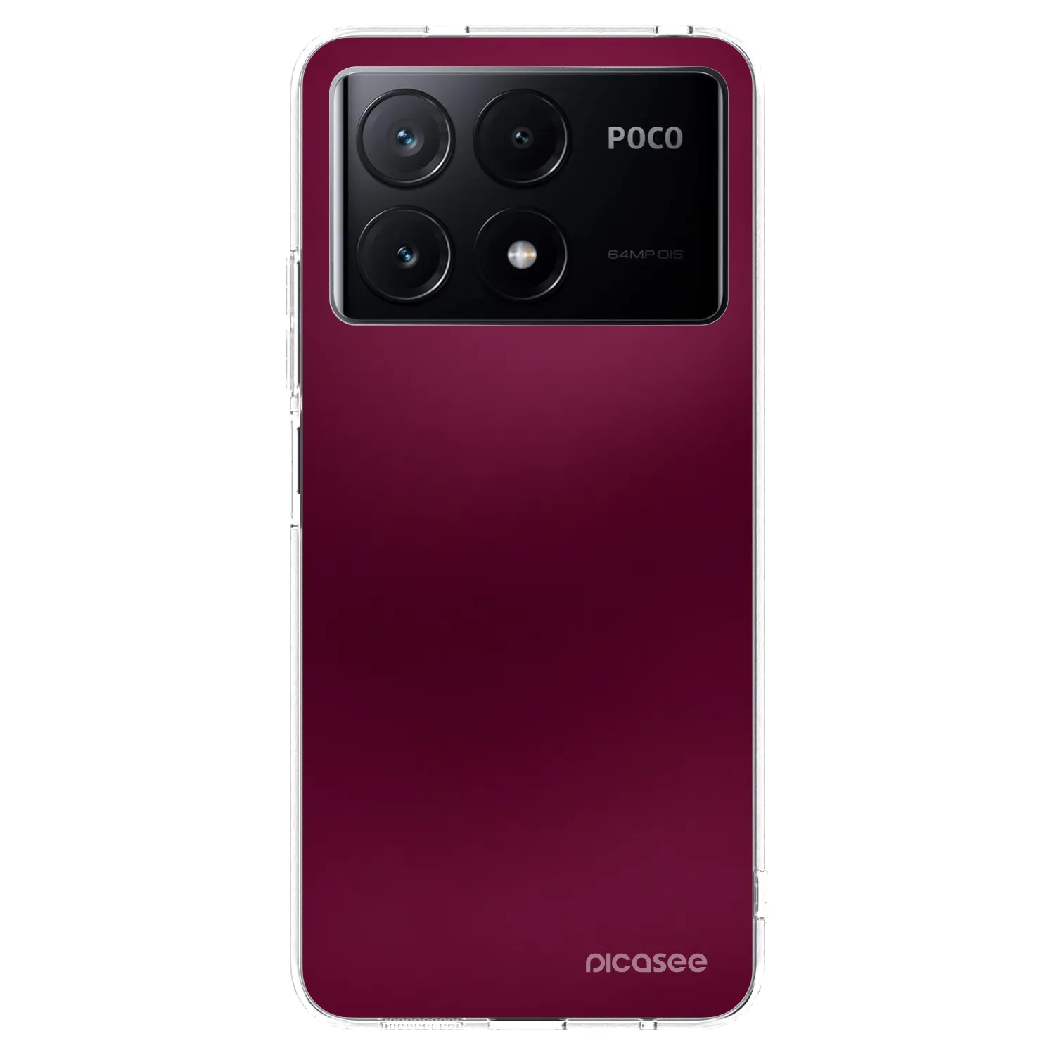 Picasee διαφανής θήκη σιλικόνης Xiaomi Poco X6 Pro - Velvet Bordeaux