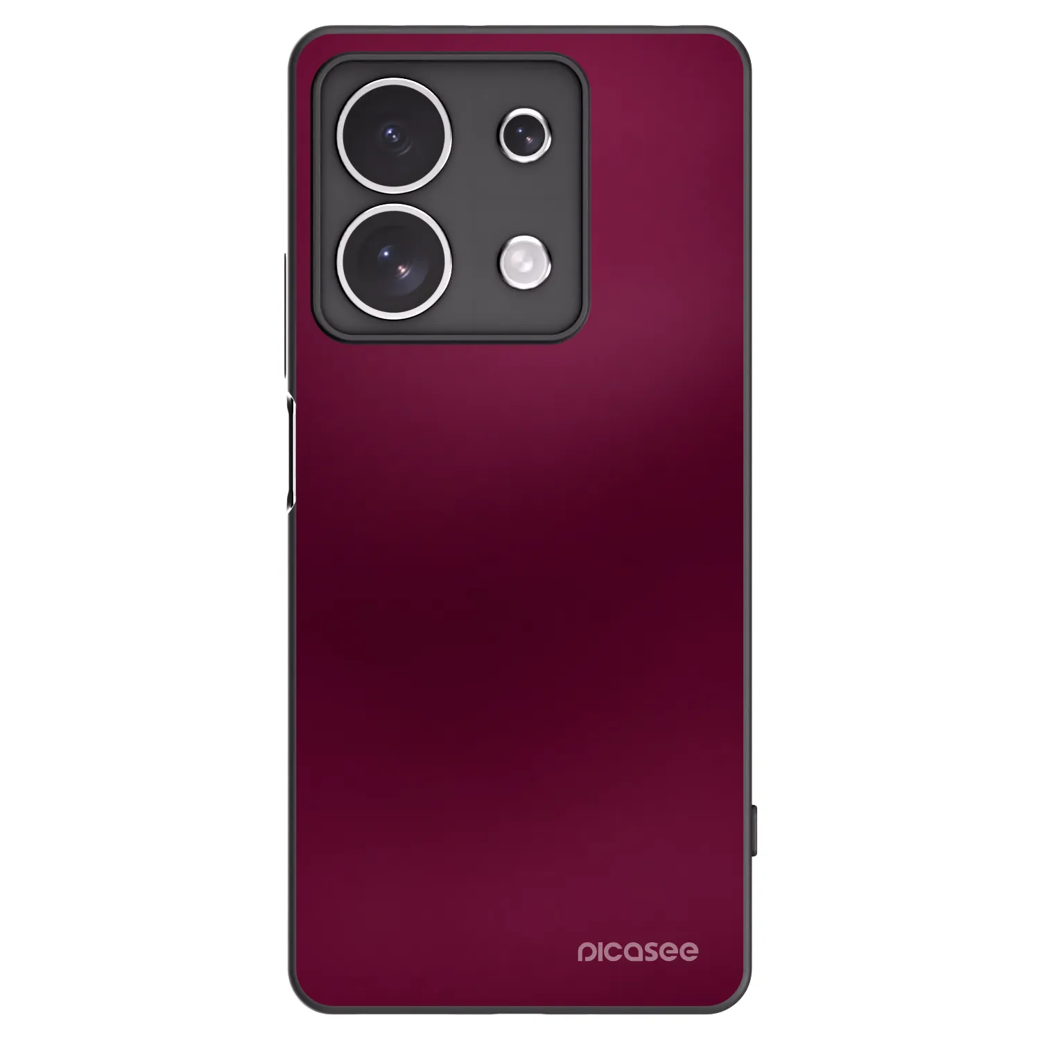 Picasee Μαύρη θήκη σιλικόνης για Xiaomi Redmi Note 13 4G - Velvet Bordeaux