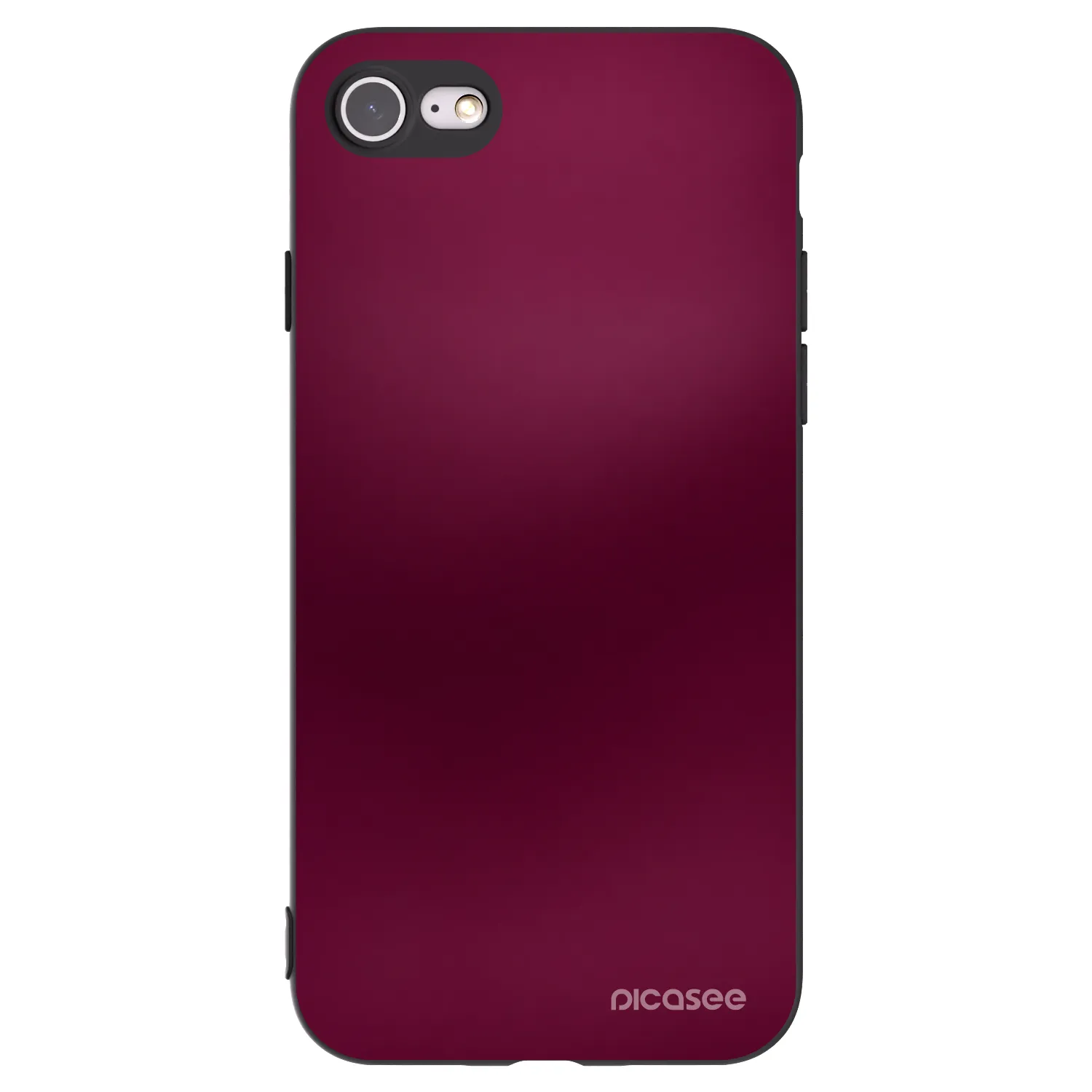 Picasee Μαύρη θήκη σιλικόνης για Apple iPhone 8 - Velvet Bordeaux