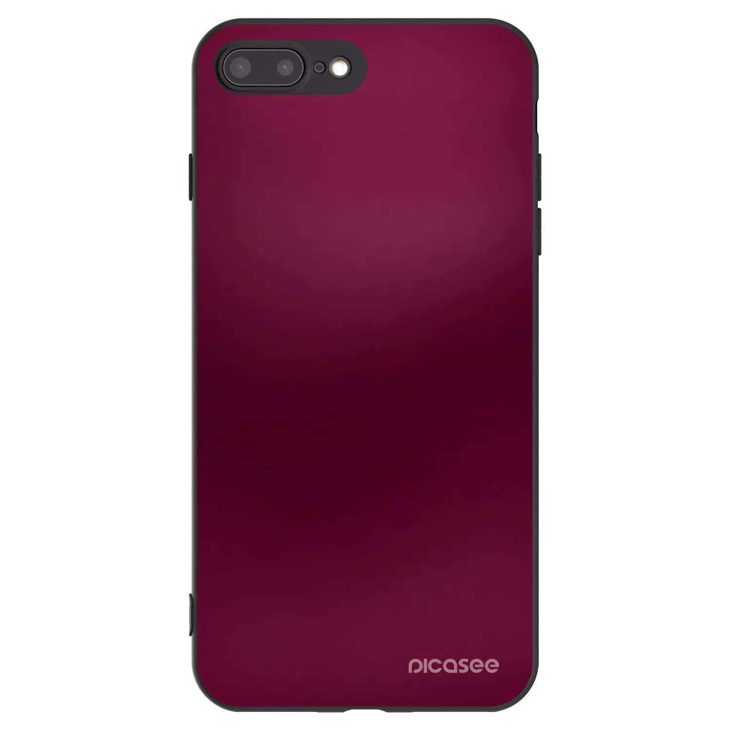 Picasee Μαύρη θήκη σιλικόνης για Apple iPhone 7 Plus - Velvet Bordeaux
