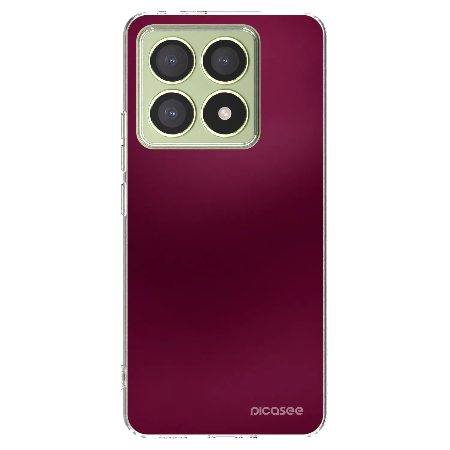 Picasee διαφανής θήκη σιλικόνης Xiaomi 14T - Velvet Bordeaux