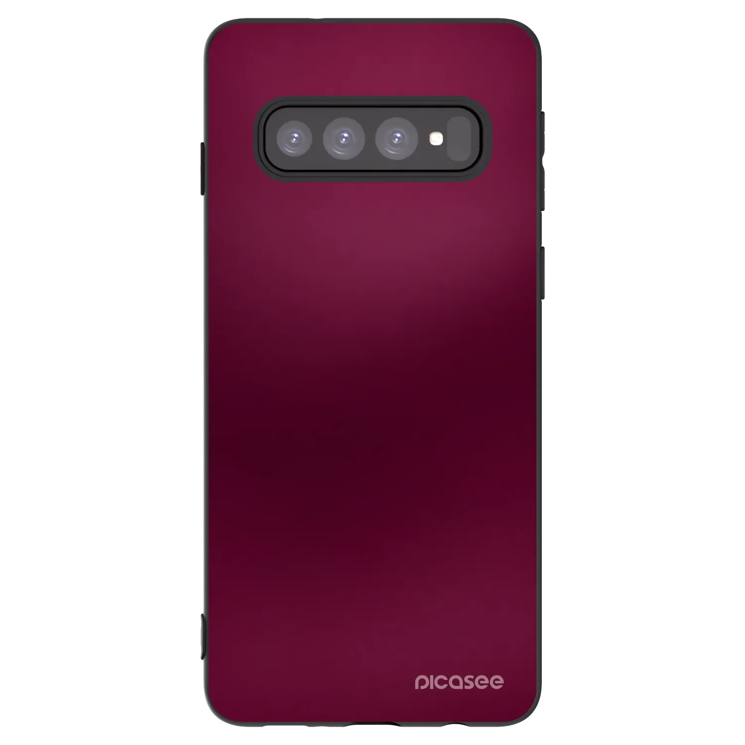 Picasee Μαύρη θήκη σιλικόνης για Samsung Galaxy S10 G973 - Velvet Bordeaux