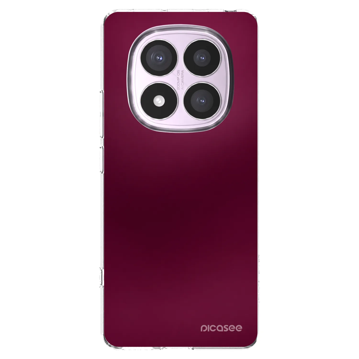 Picasee διαφανής θήκη σιλικόνης Xiaomi Redmi Note 14 Pro 5G - Velvet Bordeaux