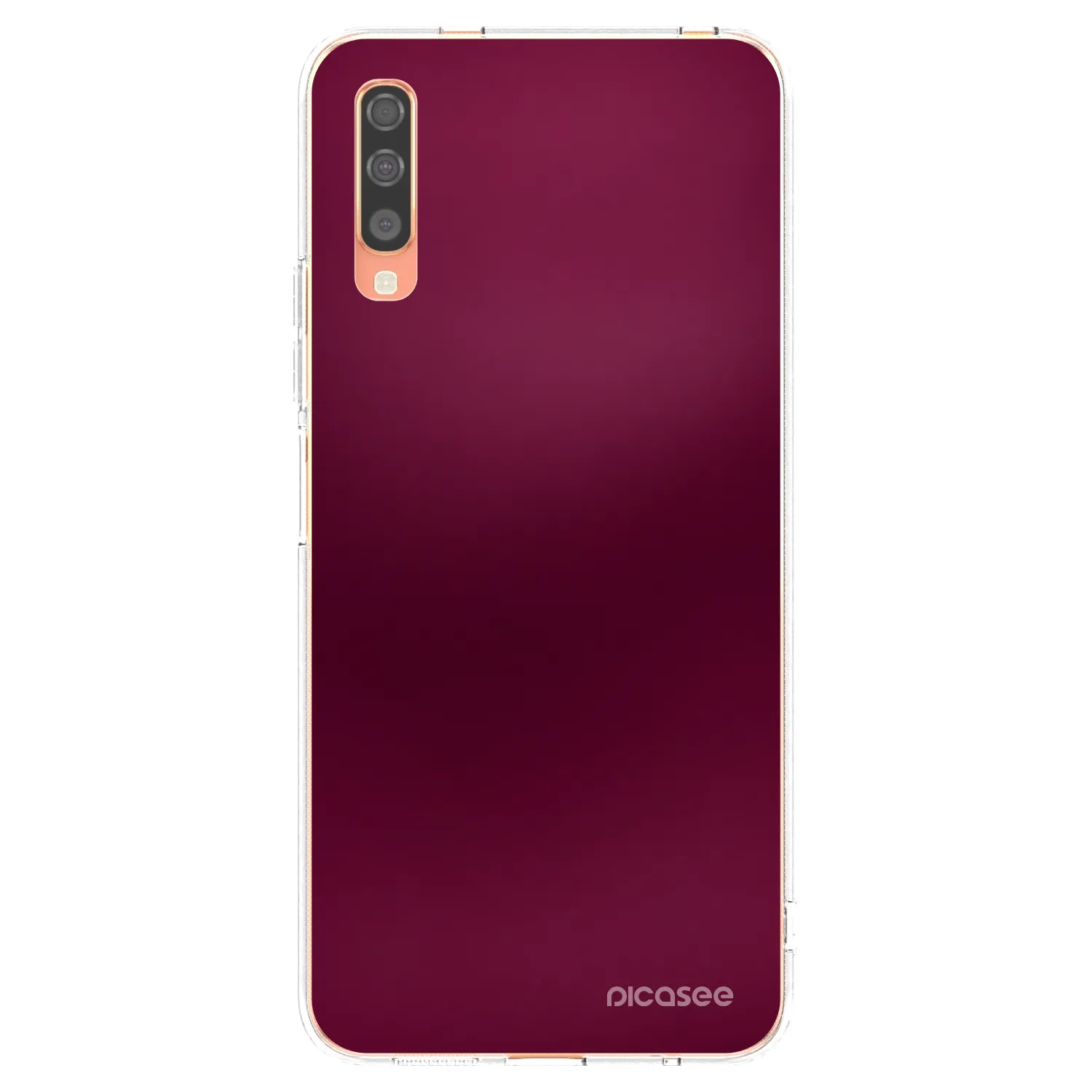 Picasee διαφανής θήκη σιλικόνης Samsung Galaxy A70 A705F - Velvet Bordeaux