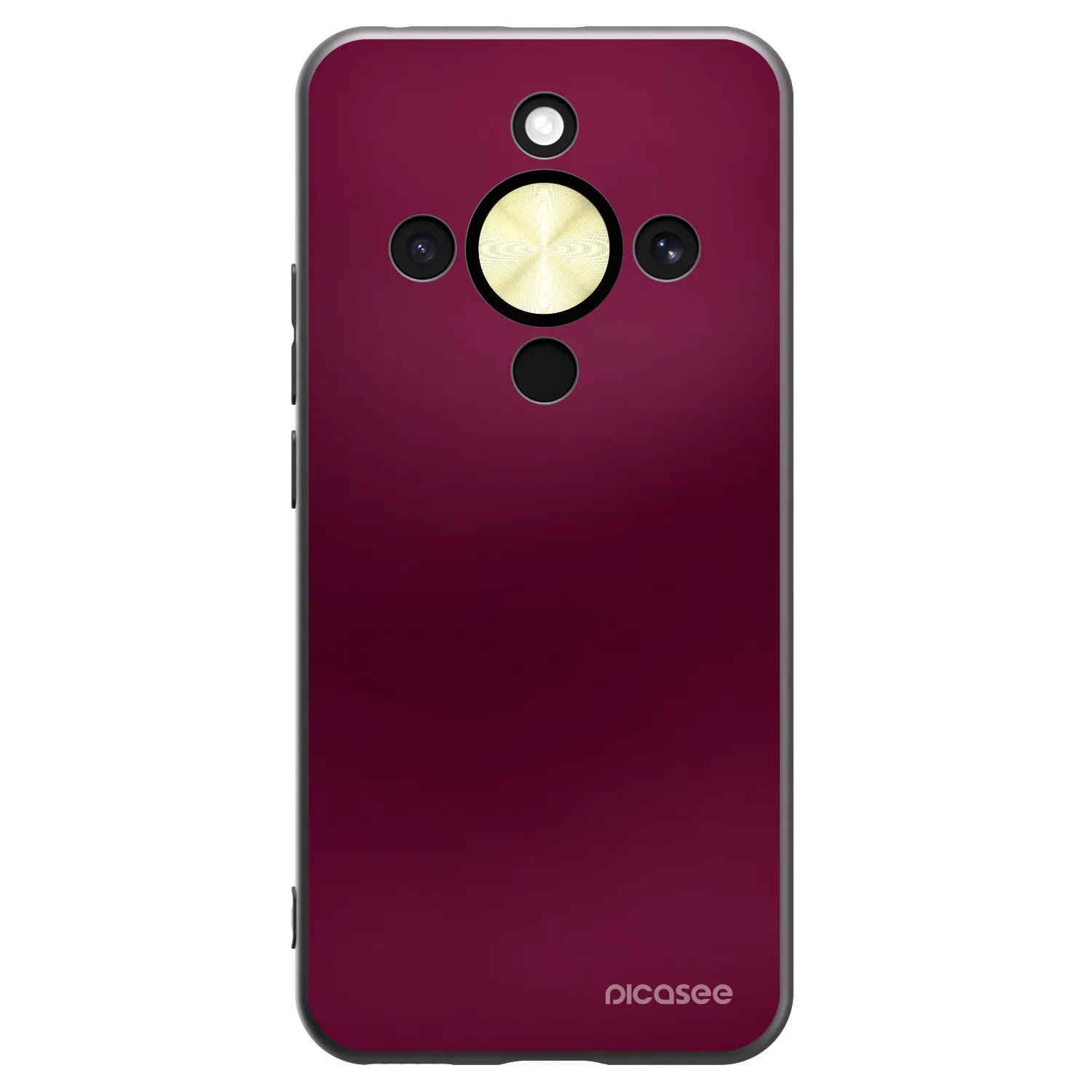 Picasee Μαύρη θήκη σιλικόνης για Honor Magic8 Lite 5G - Velvet Bordeaux