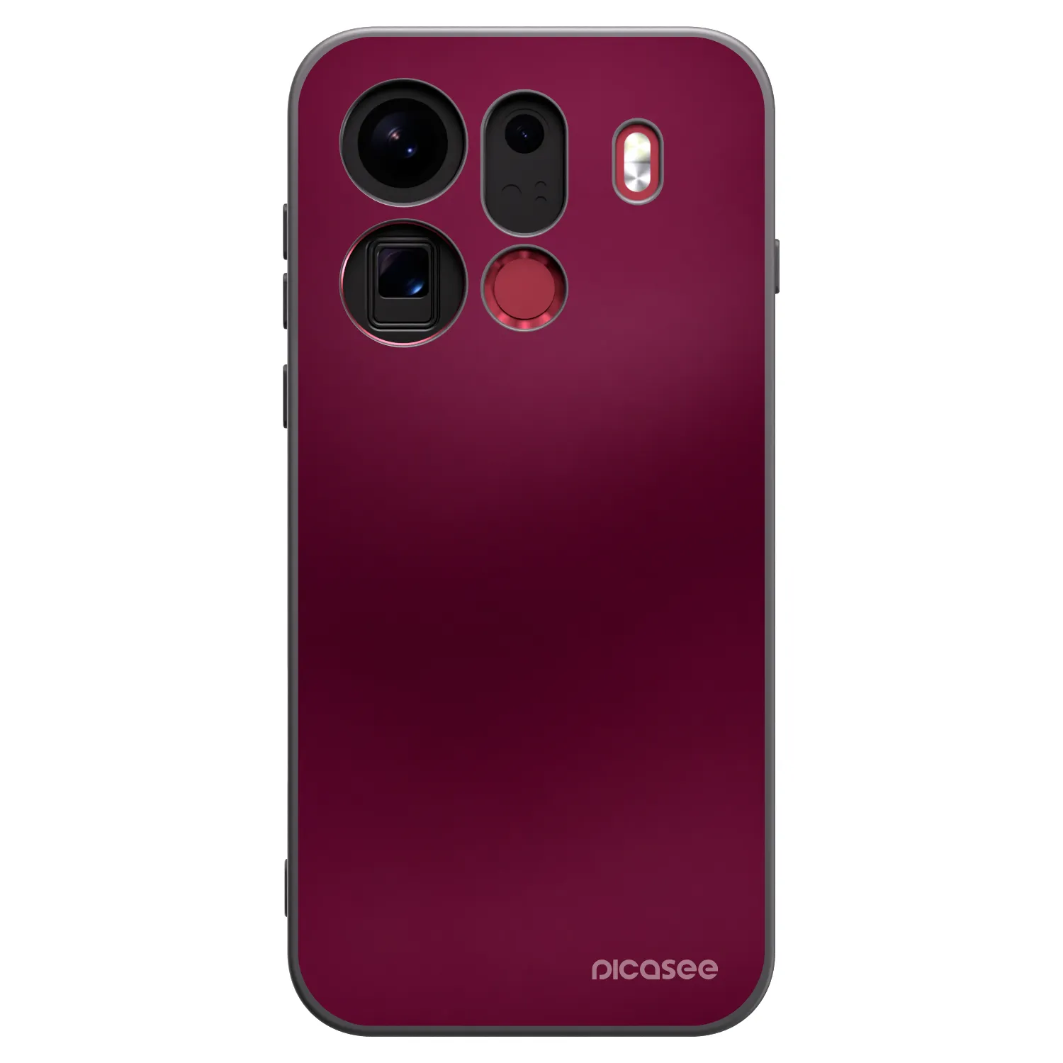Picasee Μαύρη θήκη σιλικόνης για OPPO Find X9 Pro - Velvet Bordeaux