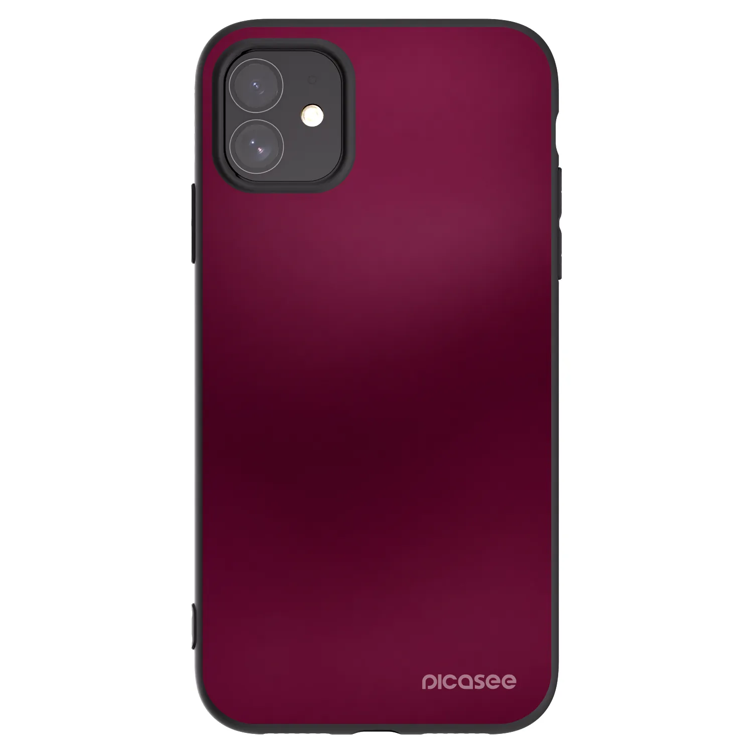 Picasee Μαύρη θήκη σιλικόνης για Apple iPhone 11 - Velvet Bordeaux