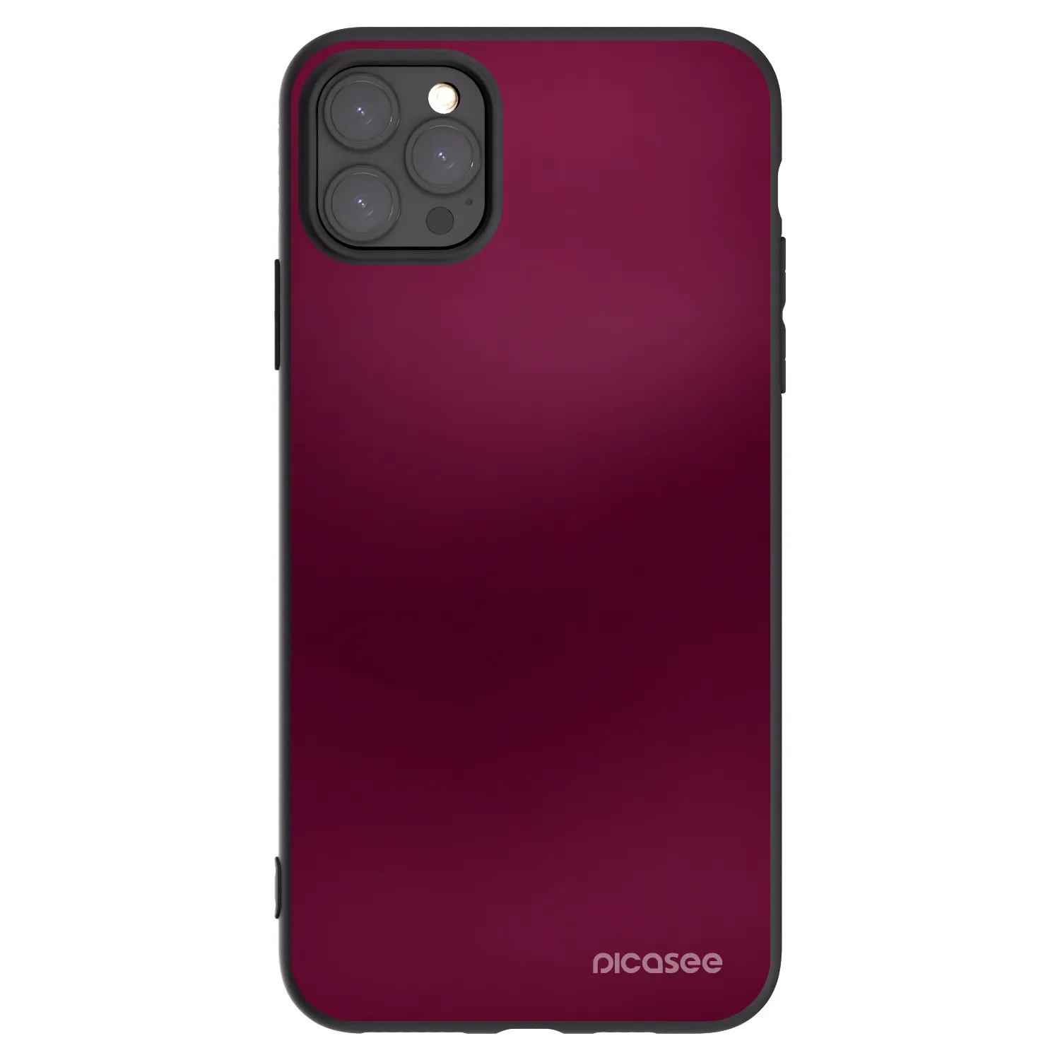 Picasee Μαύρη θήκη σιλικόνης για Apple iPhone 11 Pro Max - Velvet Bordeaux