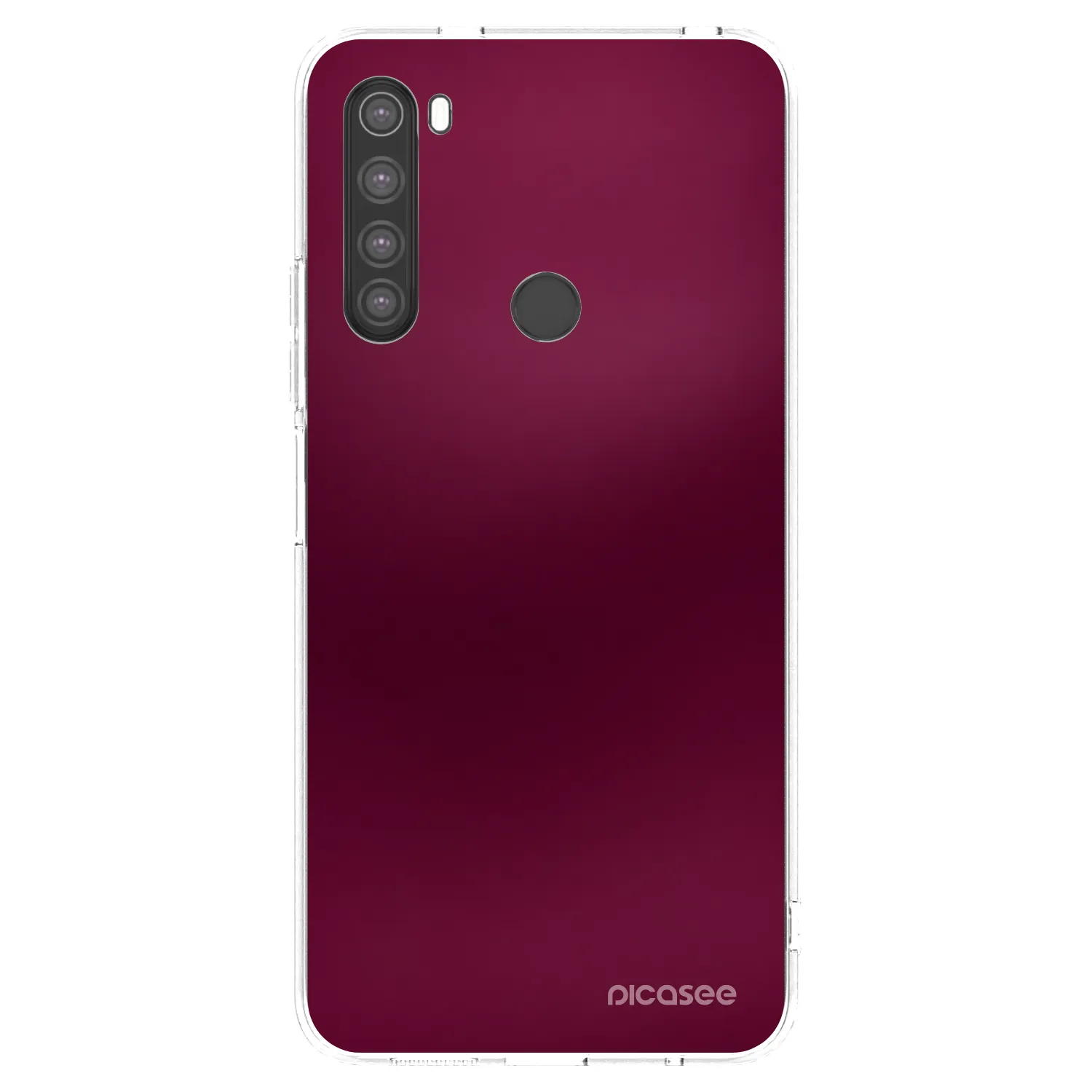 Picasee διαφανής θήκη σιλικόνης Xiaomi Redmi Note 8 - Velvet Bordeaux