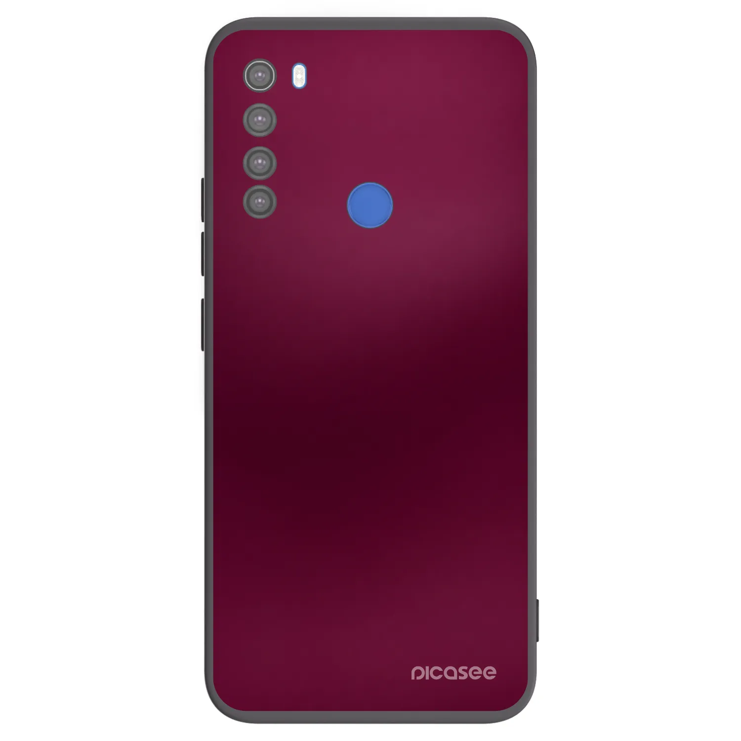 Picasee Μαύρη θήκη σιλικόνης για Xiaomi Redmi Note 8T - Velvet Bordeaux