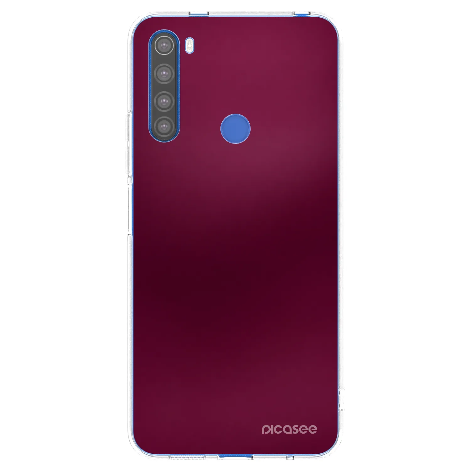 Picasee διαφανής θήκη σιλικόνης Xiaomi Redmi Note 8T - Velvet Bordeaux