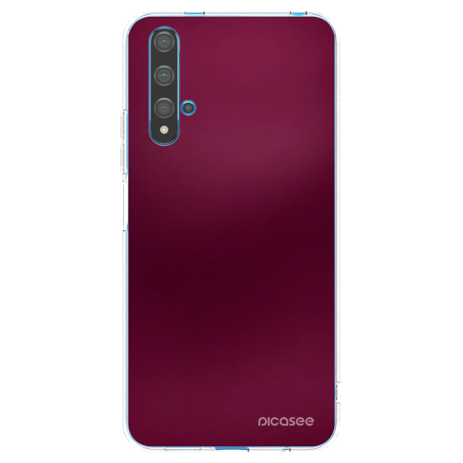 Picasee διαφανής θήκη σιλικόνης Huawei Nova 5T - Velvet Bordeaux
