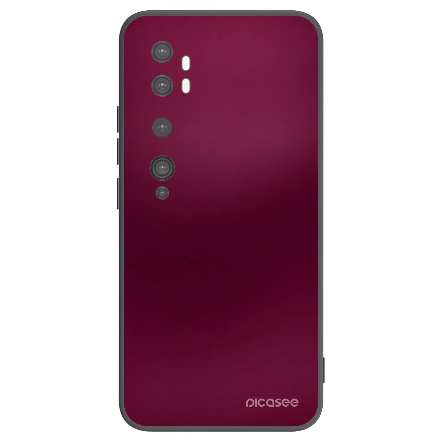 Picasee Μαύρη θήκη σιλικόνης για Xiaomi Mi Note 10 (Pro) - Velvet Bordeaux