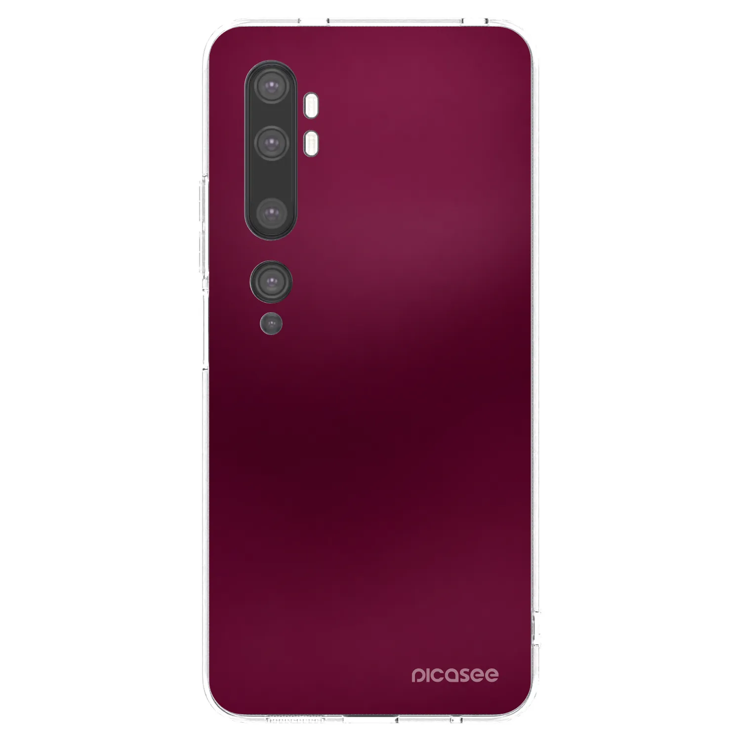 Picasee διαφανής θήκη σιλικόνης Xiaomi Mi Note 10 (Pro) - Velvet Bordeaux