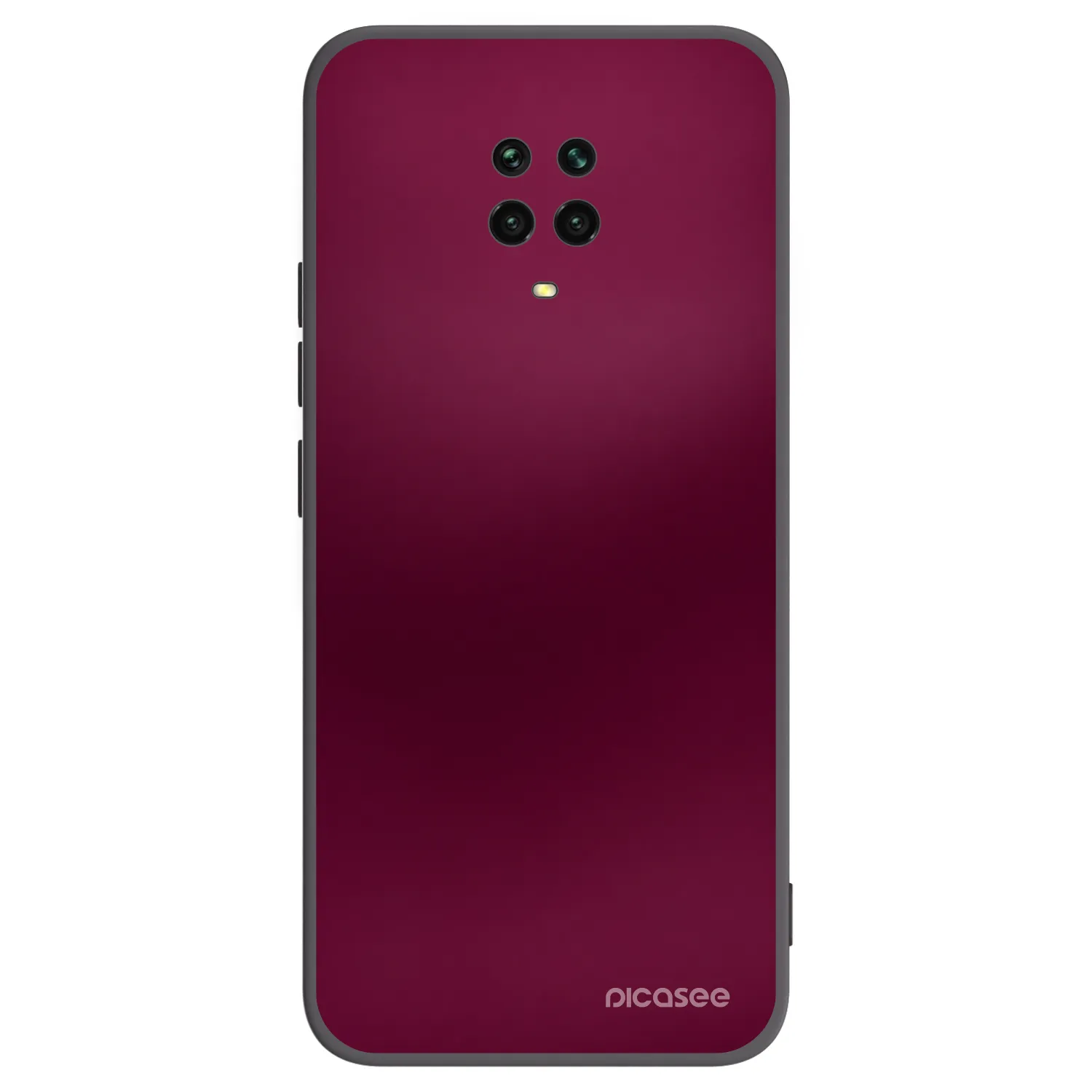 Picasee Μαύρη θήκη σιλικόνης για Xiaomi Redmi Note 9 Pro - Velvet Bordeaux