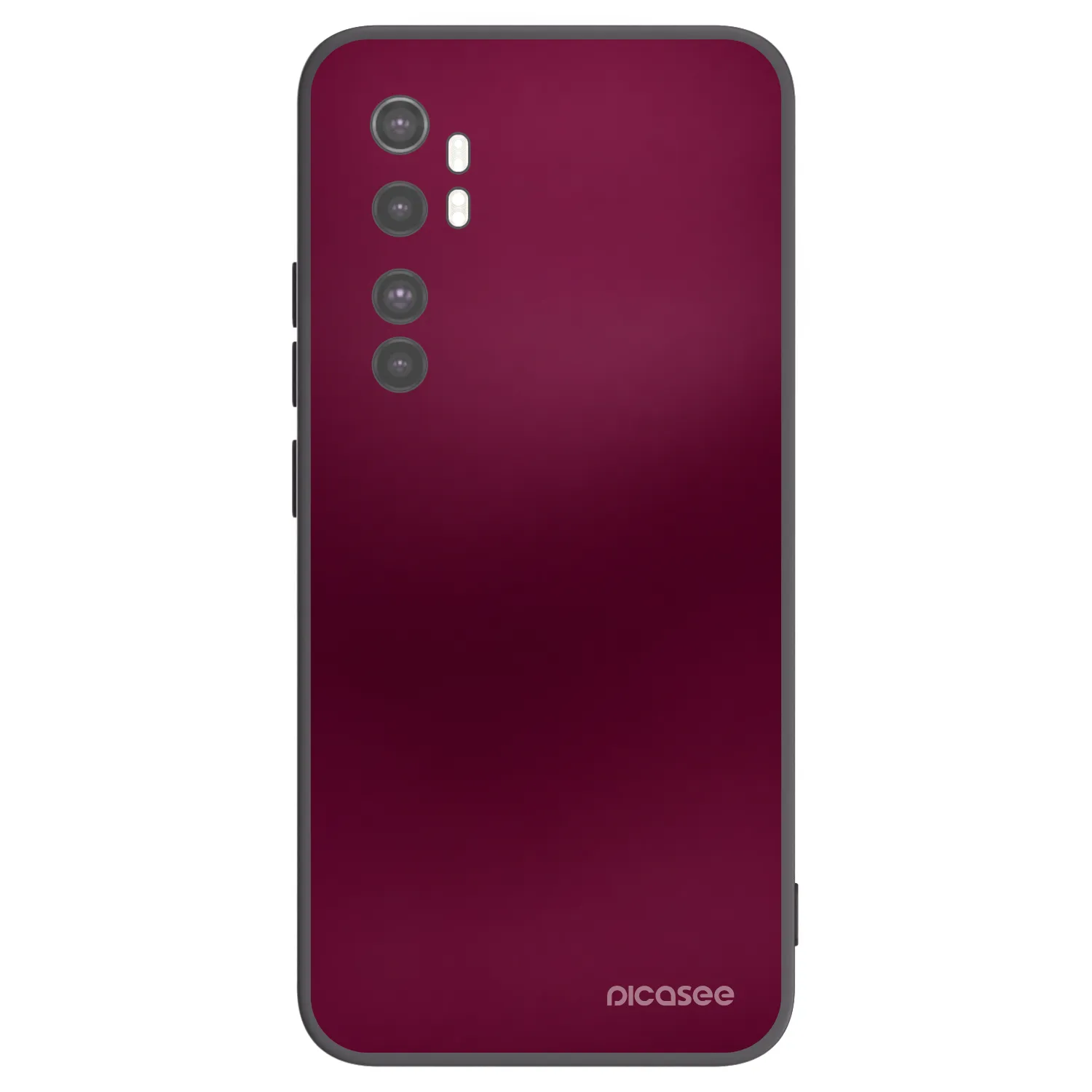 Picasee Μαύρη θήκη σιλικόνης για Xiaomi Mi Note 10 Lite - Velvet Bordeaux
