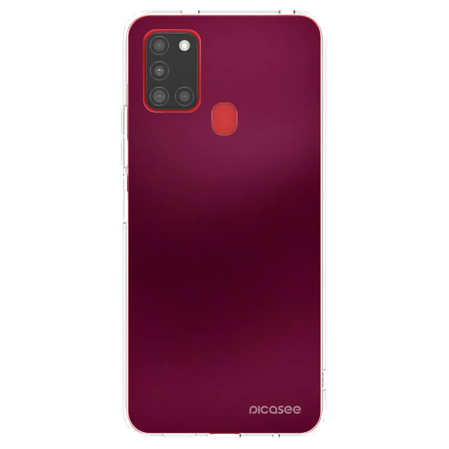 Picasee διαφανής θήκη σιλικόνης Samsung Galaxy A21s - Velvet Bordeaux
