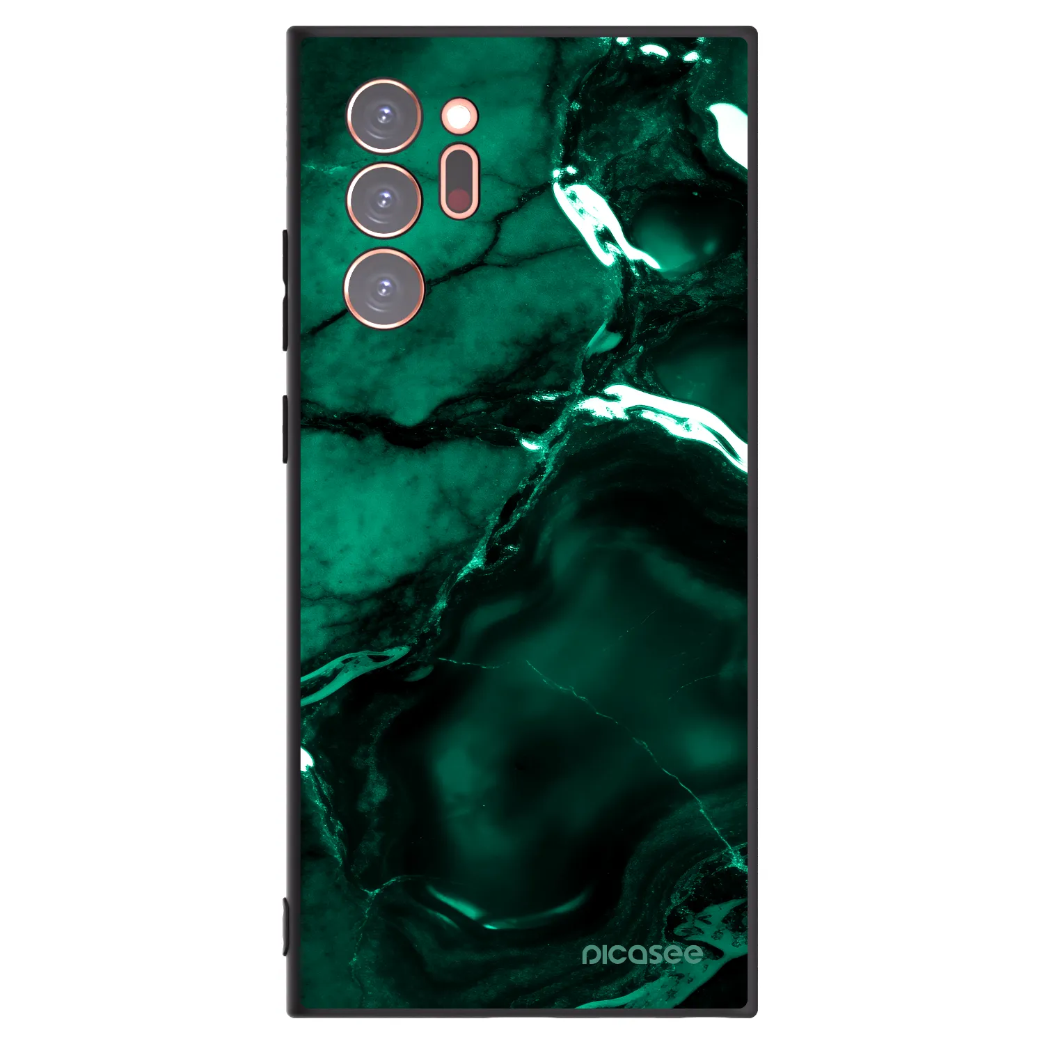 Picasee Μαύρη θήκη σιλικόνης για Samsung Galaxy Note 20 Ultra - Dark emerald