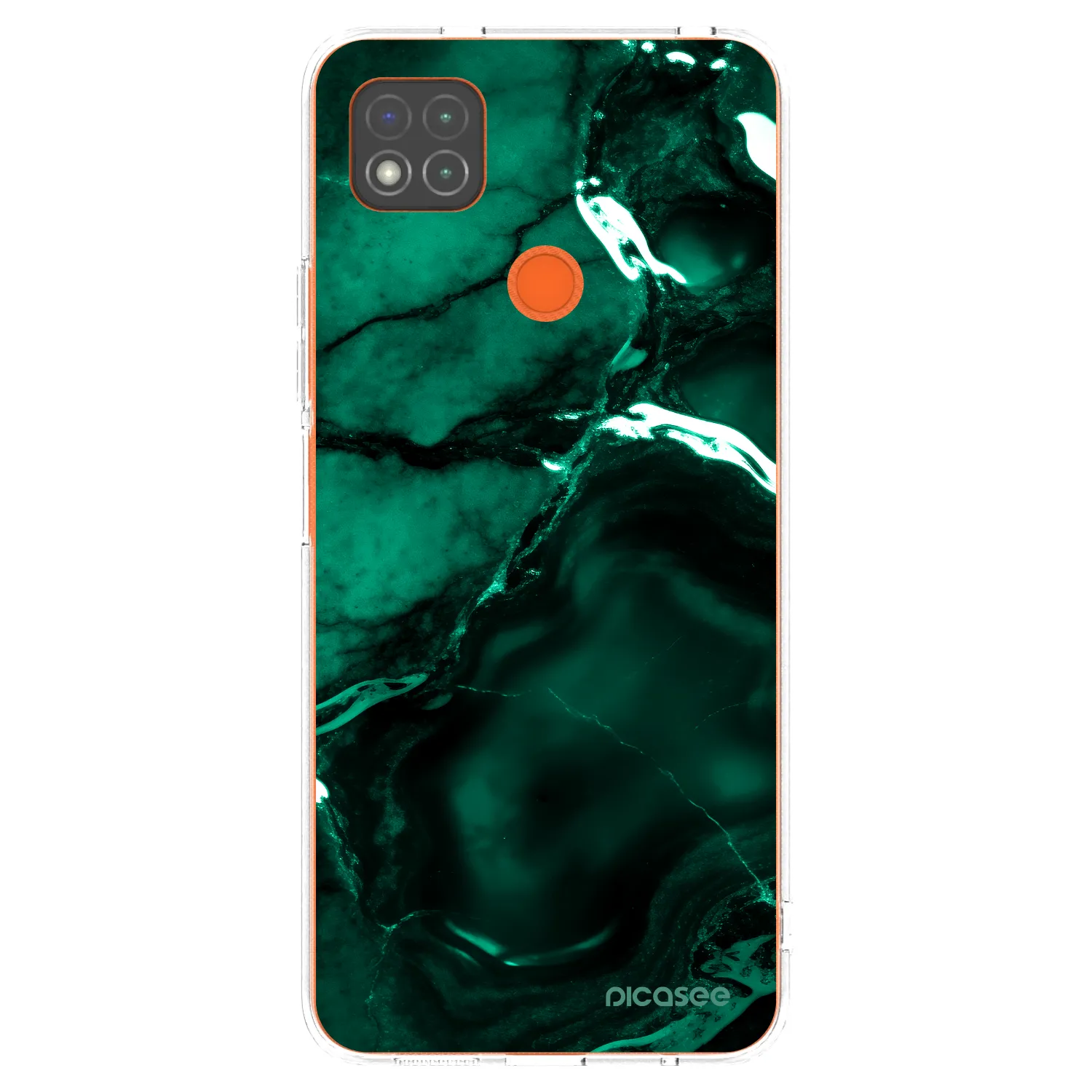 Picasee διαφανής θήκη σιλικόνης Xiaomi Redmi 9C - Dark emerald
