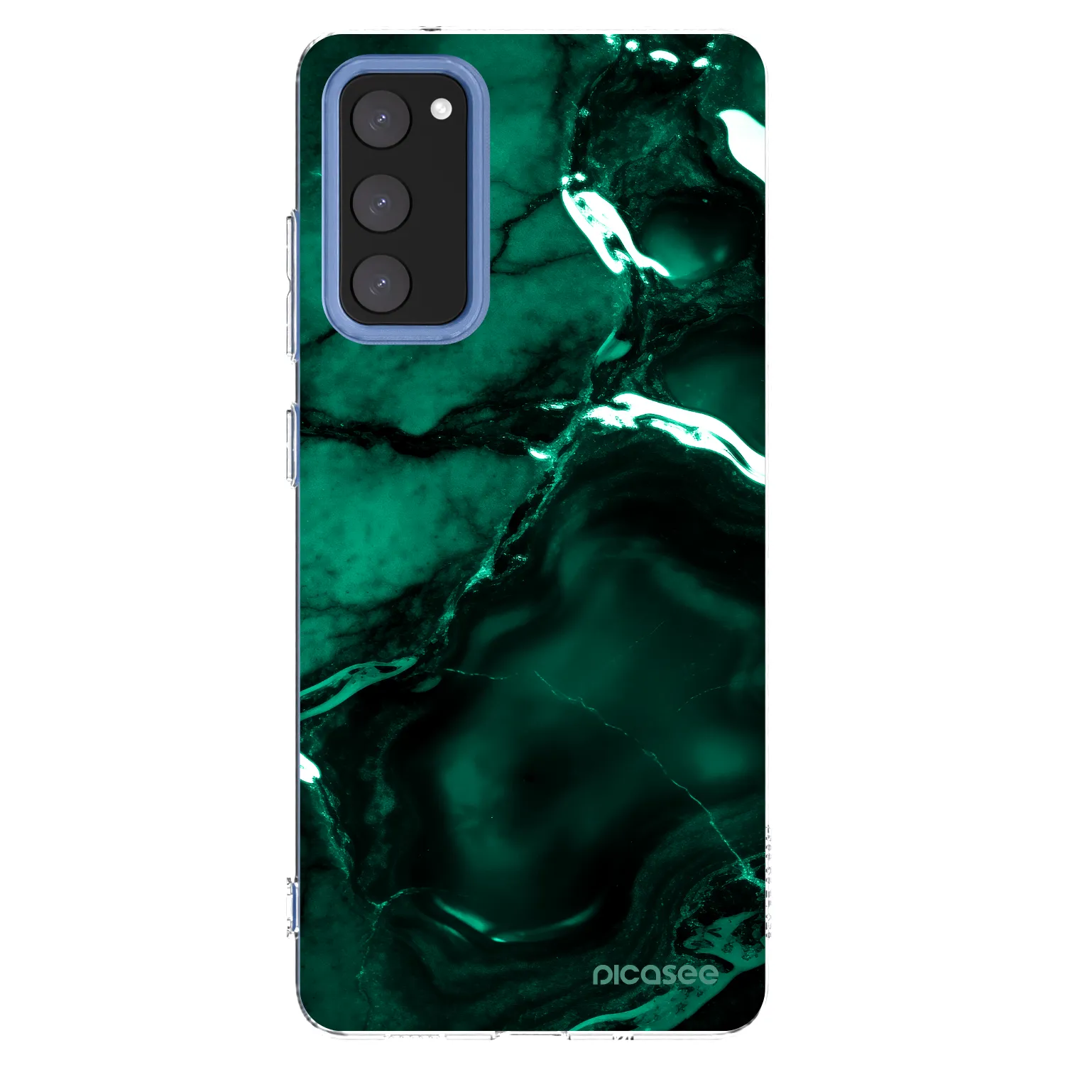 Picasee διαφανής θήκη σιλικόνης Samsung Galaxy S20 FE - Dark emerald