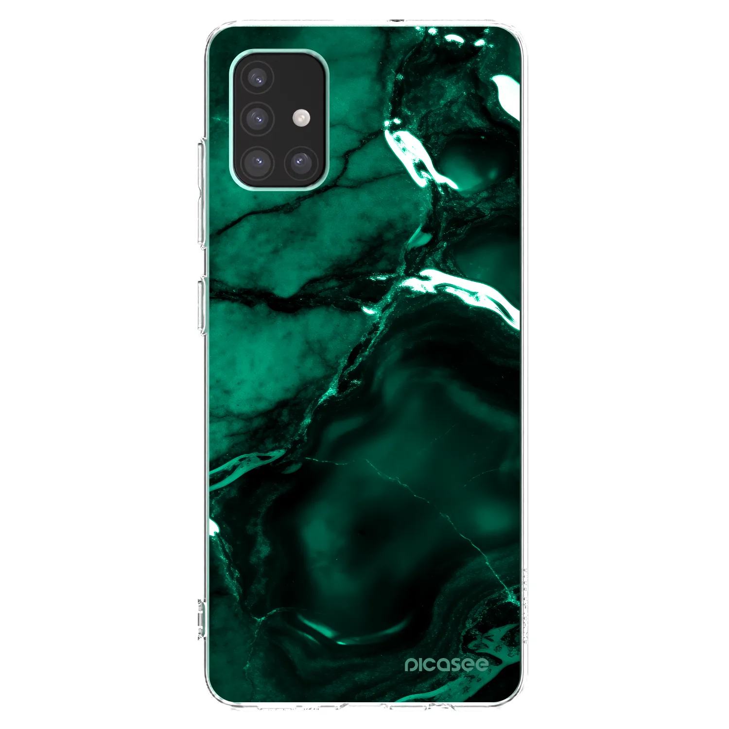 Picasee διαφανής θήκη σιλικόνης Samsung Galaxy M51 M515F - Dark emerald