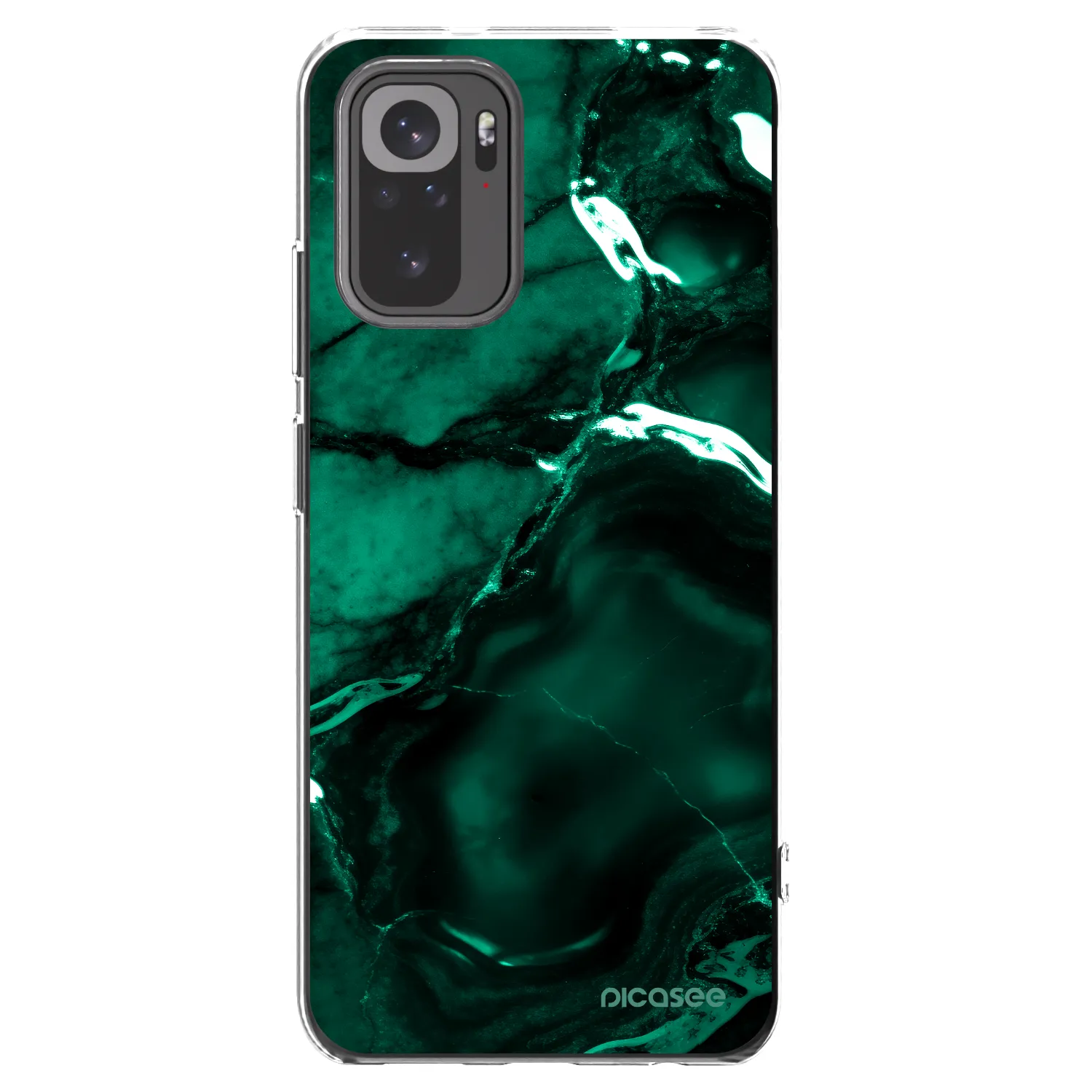 Picasee διαφανής θήκη σιλικόνης Xiaomi Redmi Note 10 - Dark emerald