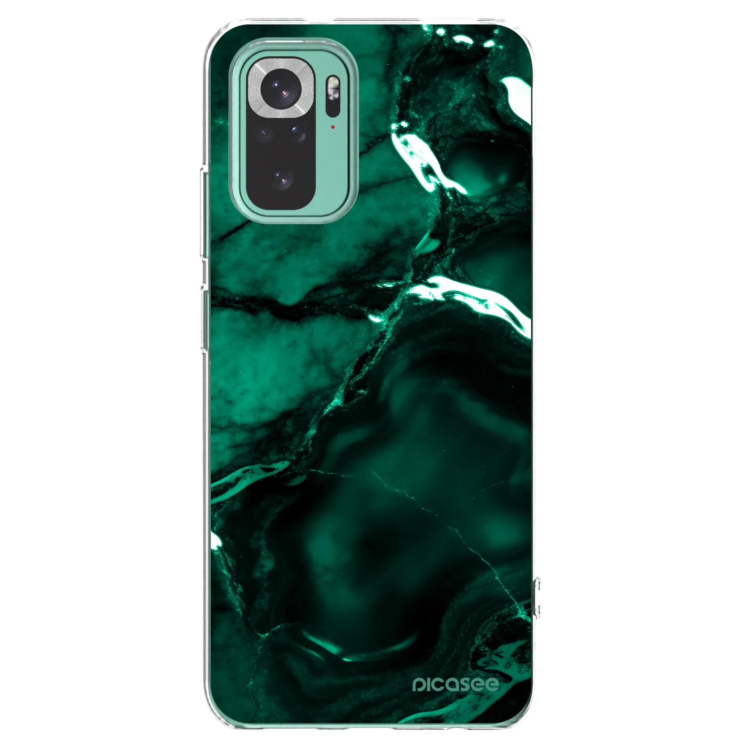 Picasee διαφανής θήκη σιλικόνης Xiaomi Redmi Note 10 Pro - Dark emerald