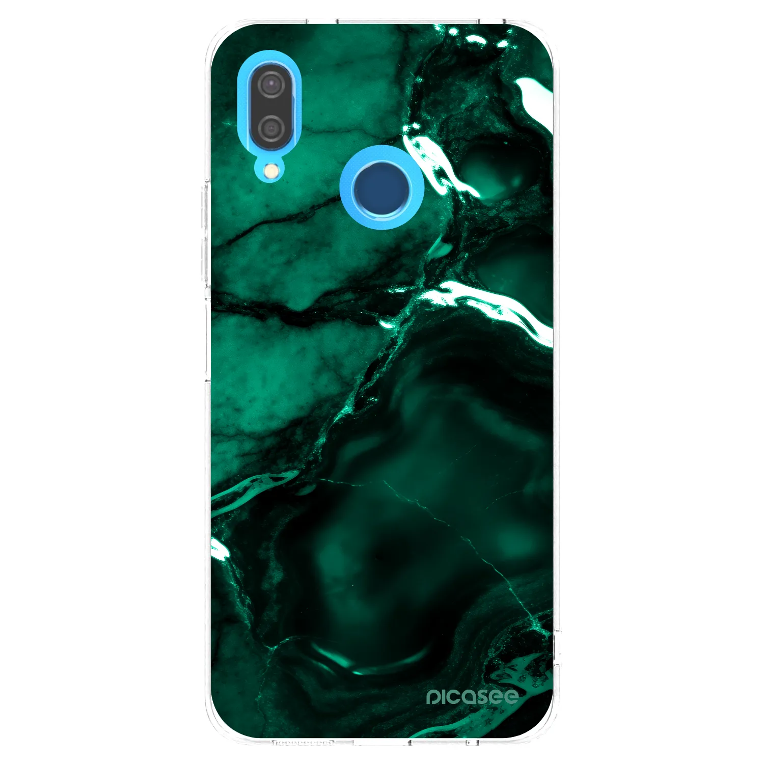 Picasee διαφανής θήκη σιλικόνης Huawei P20 Lite - Dark emerald