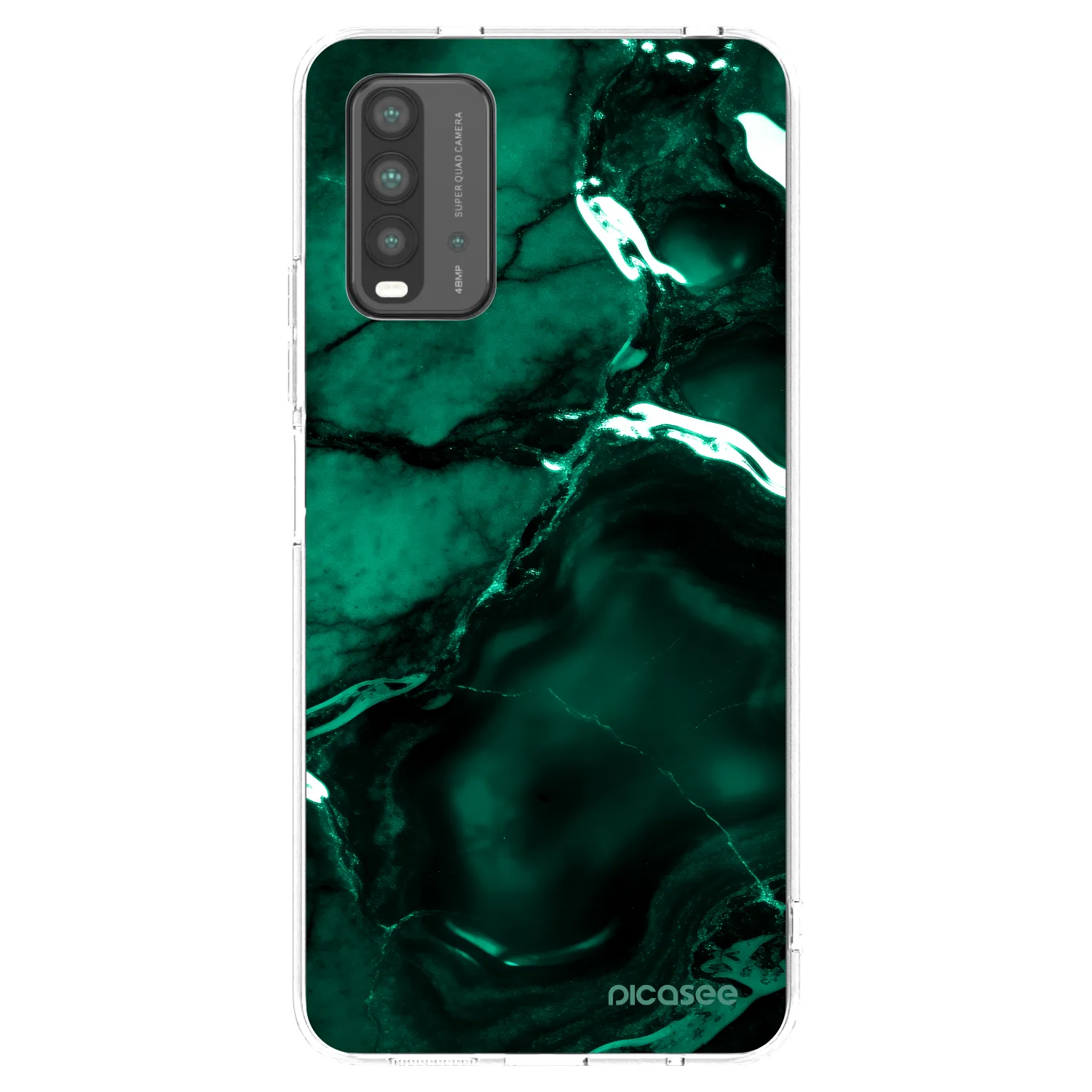 Picasee διαφανής θήκη σιλικόνης Xiaomi Redmi 9T - Dark emerald