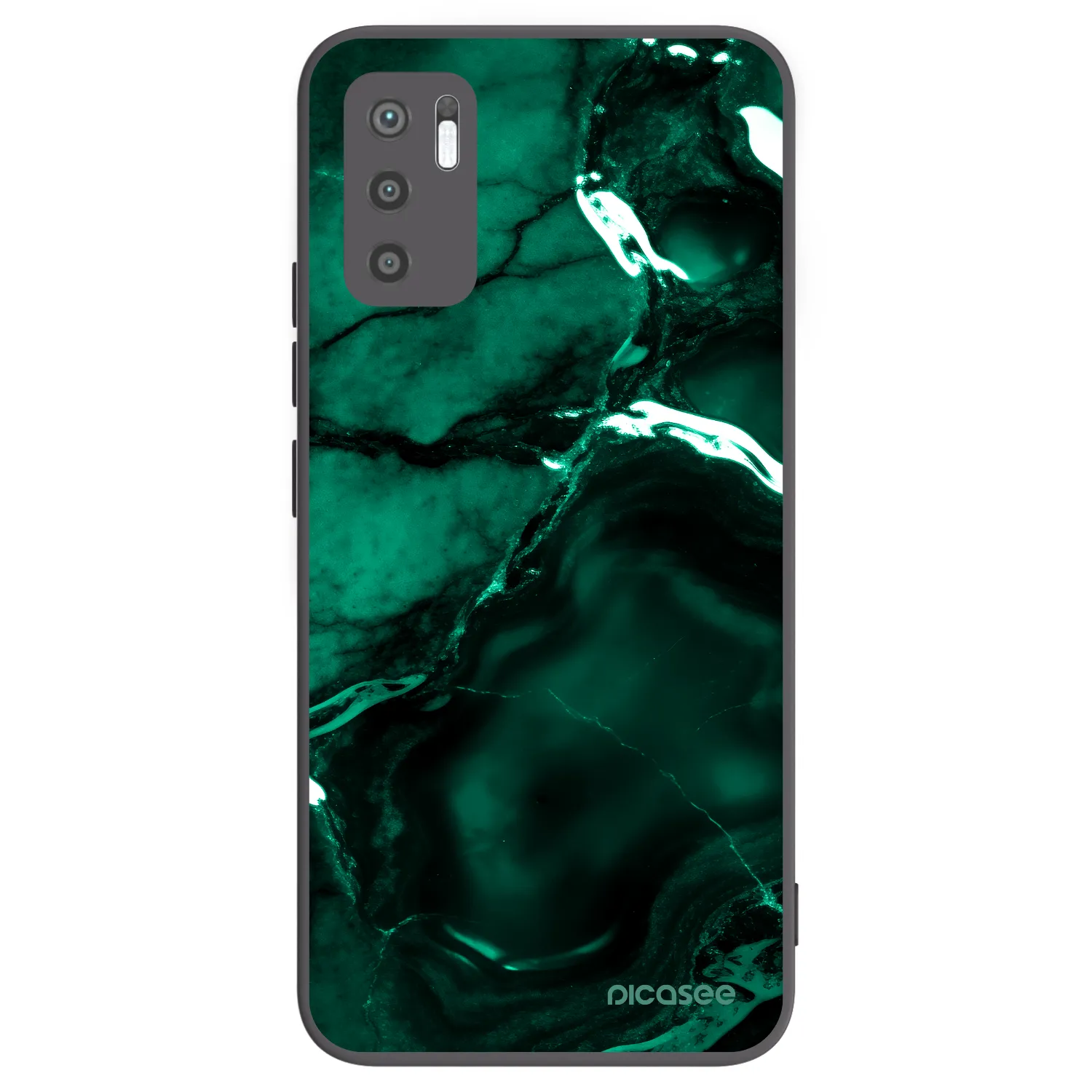Picasee Μαύρη θήκη σιλικόνης για Xiaomi Redmi Note 10 5G - Dark emerald