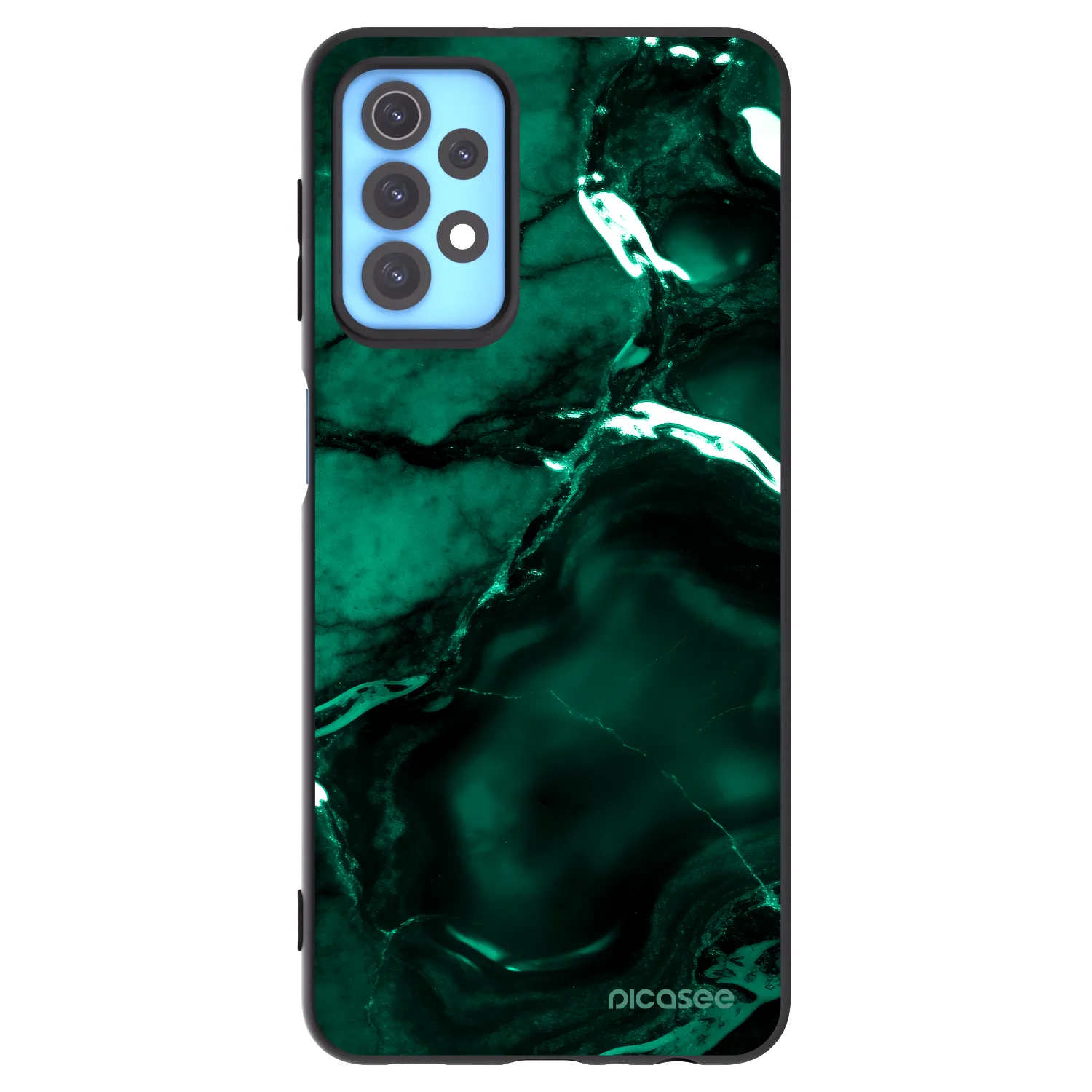 Picasee Μαύρη θήκη σιλικόνης για Samsung Galaxy A32 4G SM-A325F - Dark emerald