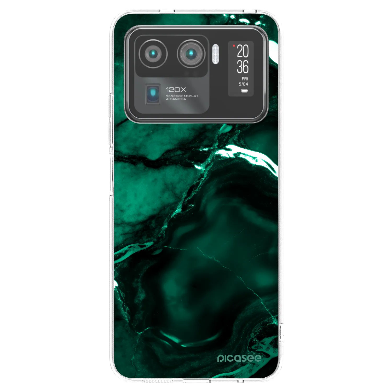 Picasee διαφανής θήκη σιλικόνης Xiaomi Mi 11 Ultra - Dark emerald