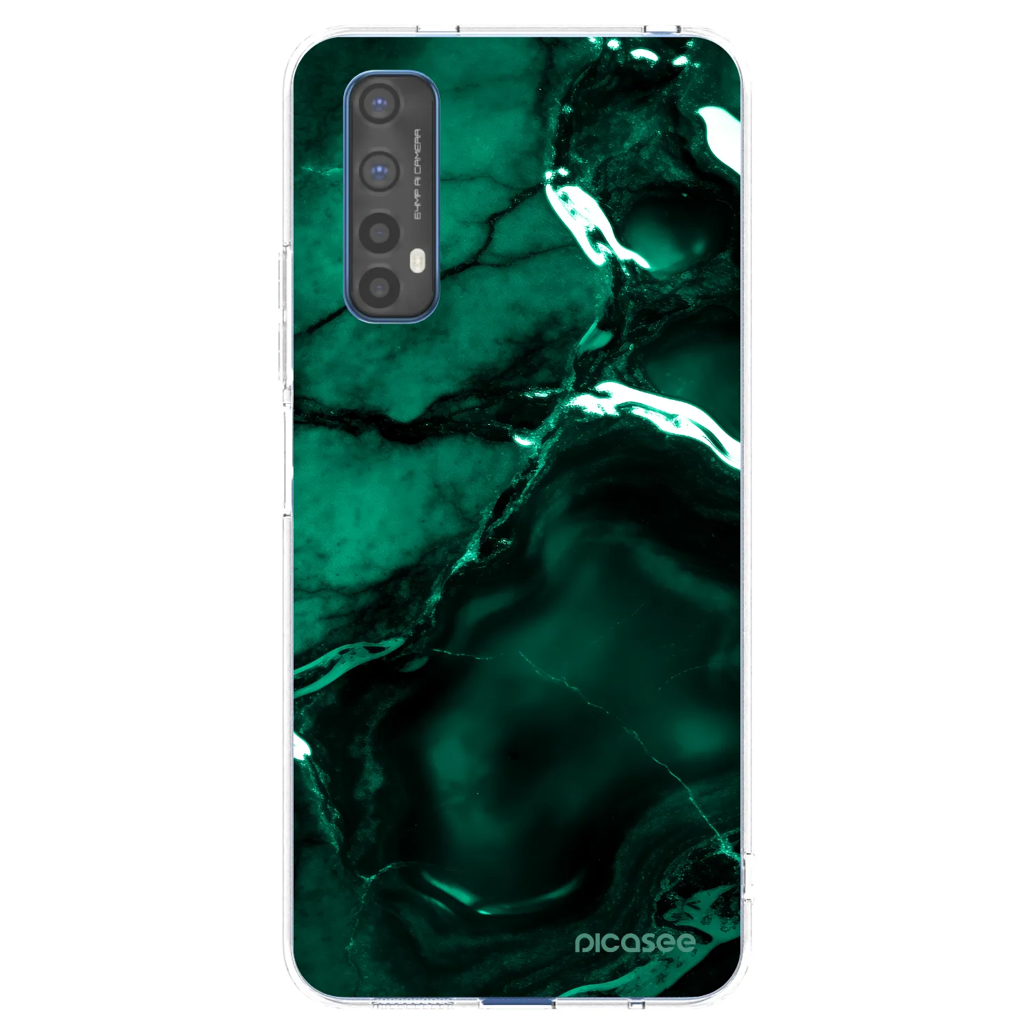 Picasee διαφανής θήκη σιλικόνης Realme 7 - Dark emerald
