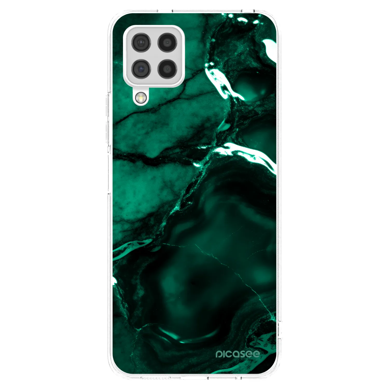 Picasee διαφανής θήκη σιλικόνης Samsung Galaxy A22 A225F 4G - Dark emerald