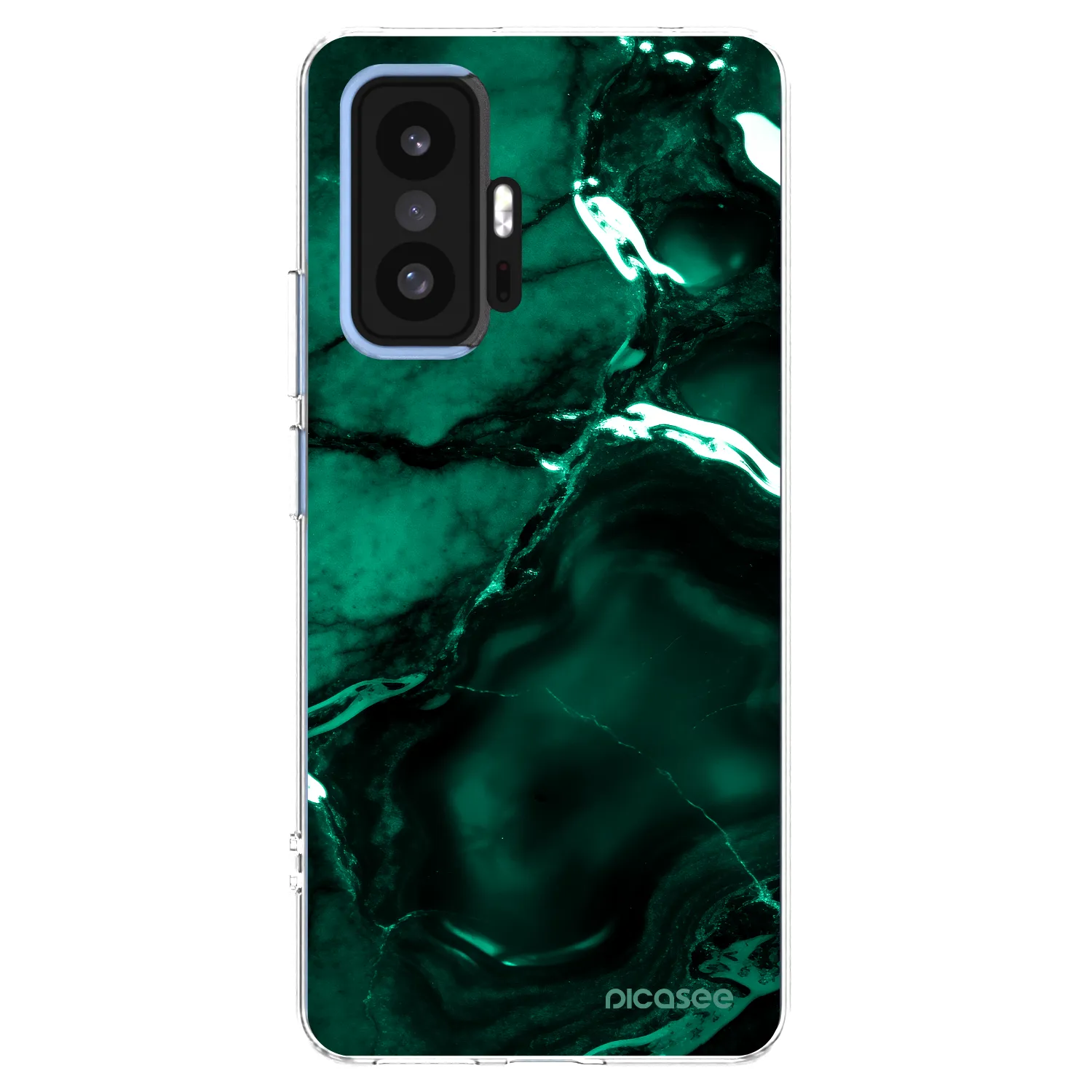 Picasee διαφανής θήκη σιλικόνης Xiaomi 11T Pro - Dark emerald